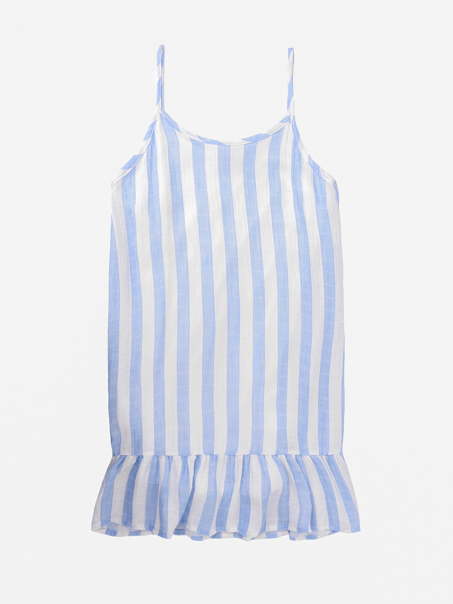 For All Seasons Girls' Stripe Dropped-Waist Hem Tank Dress - Saint Bernard