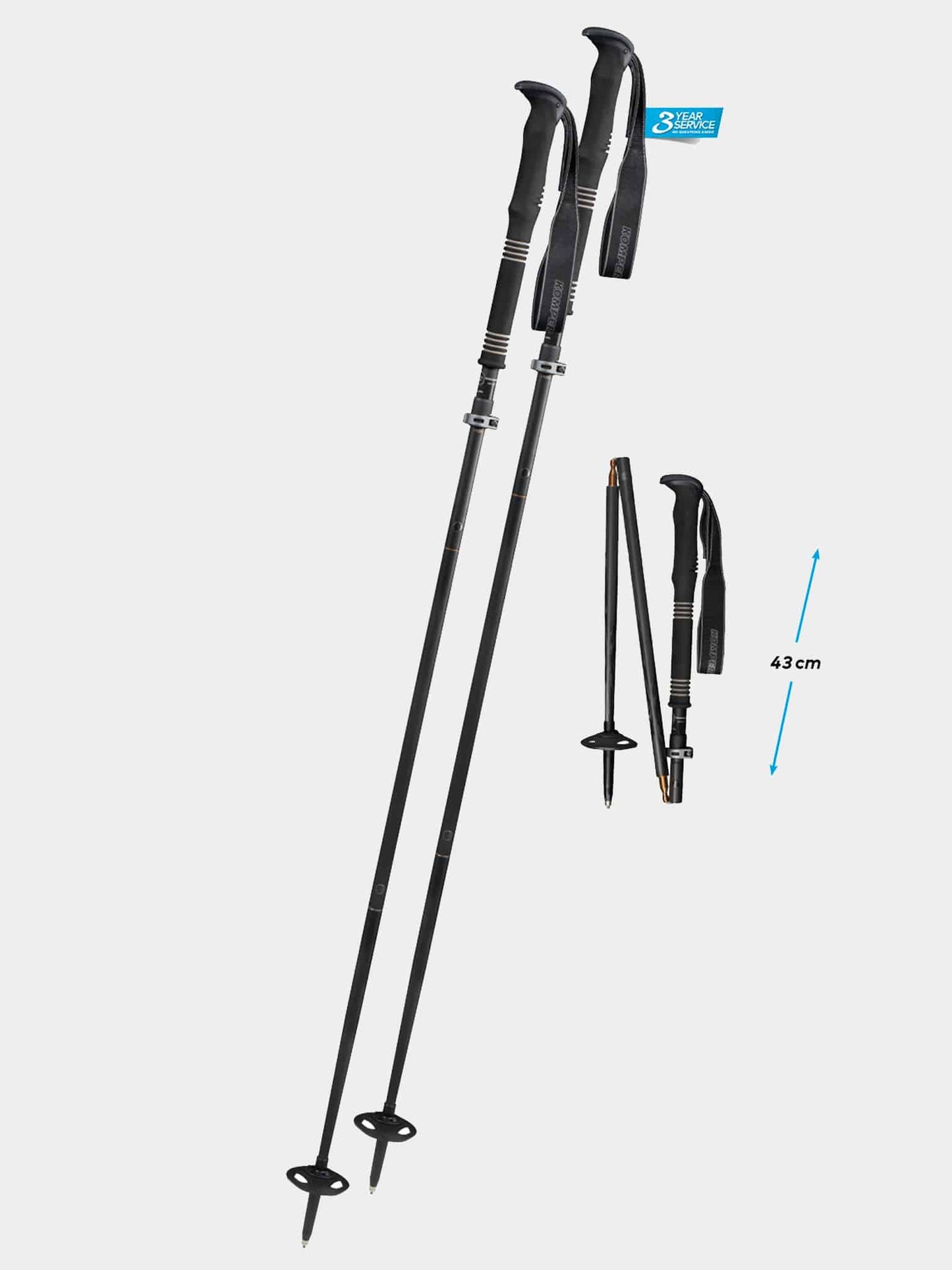 Komperdell Carbon FXP.4 Expedition Vario Poles 2026 - Saint Bernard