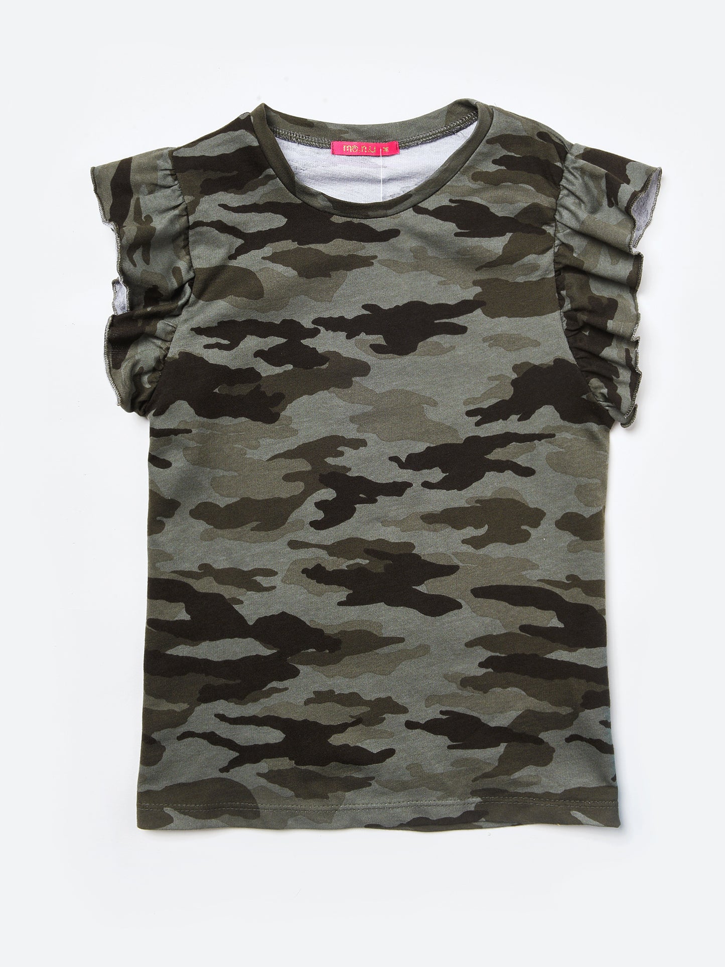 ME.N.U Girls' Ruffle Camo Tank - Saint Bernard