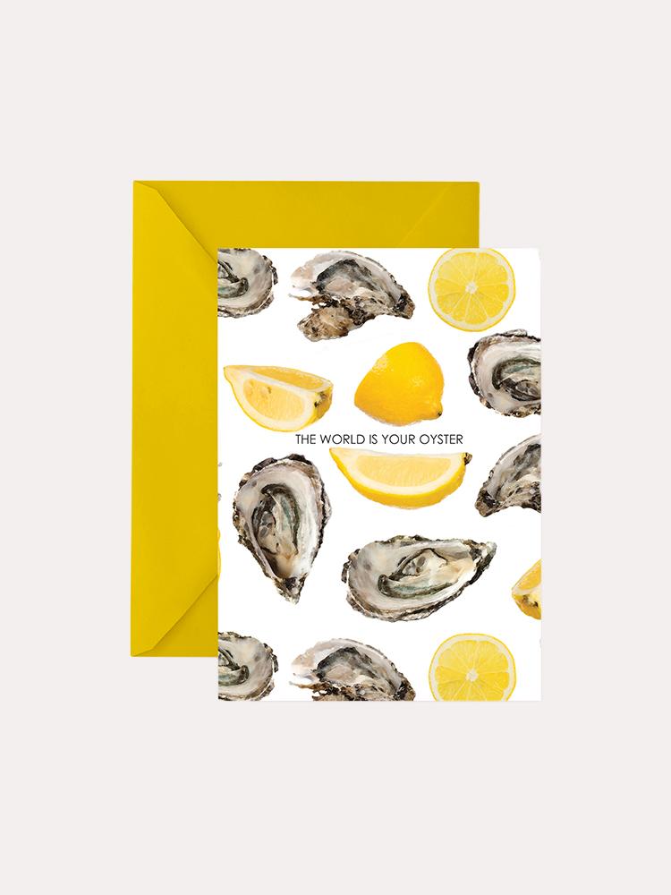 Katie Kime Classic The World Is Your Oyster Greeting Card - Saint Bernard
