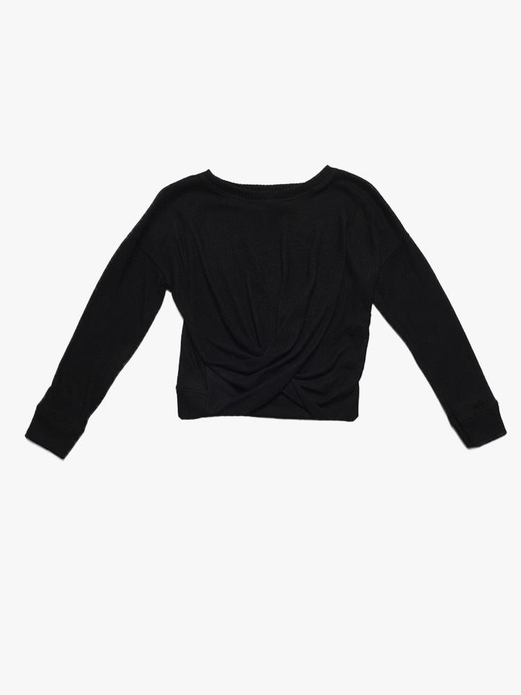 For All Seasons Long Sleeve Twisted Knot Top - Saint Bernard