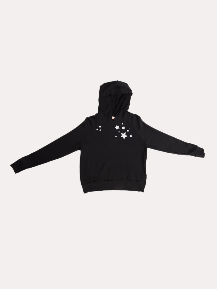 Vintage Havana Girls' Pullover Hoody With Silver Stars - Saint Bernard