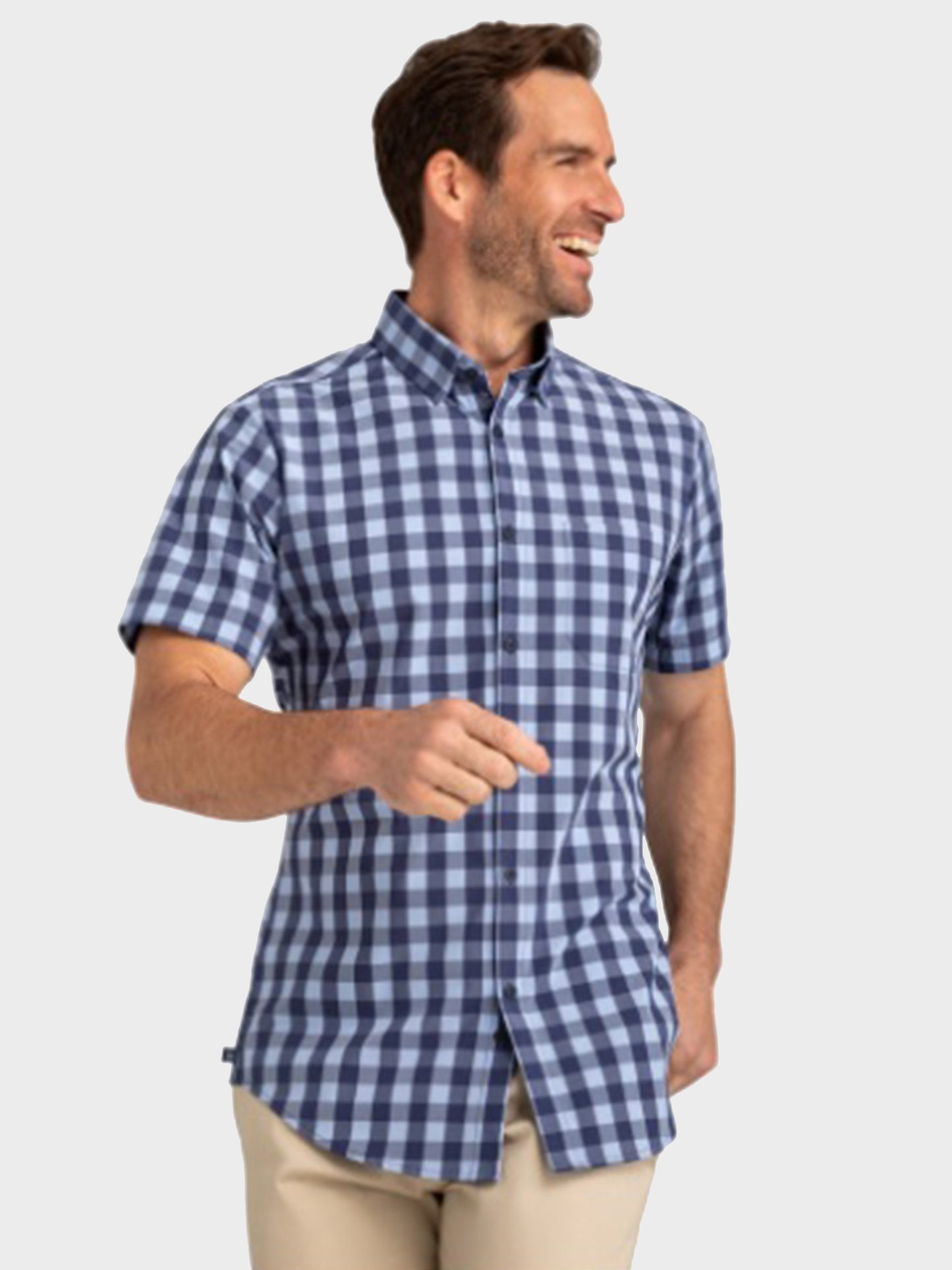 Mizzen+Main Men's Leeward Scout Short-Sleeve Button-Down Shirt - Saint Bernard