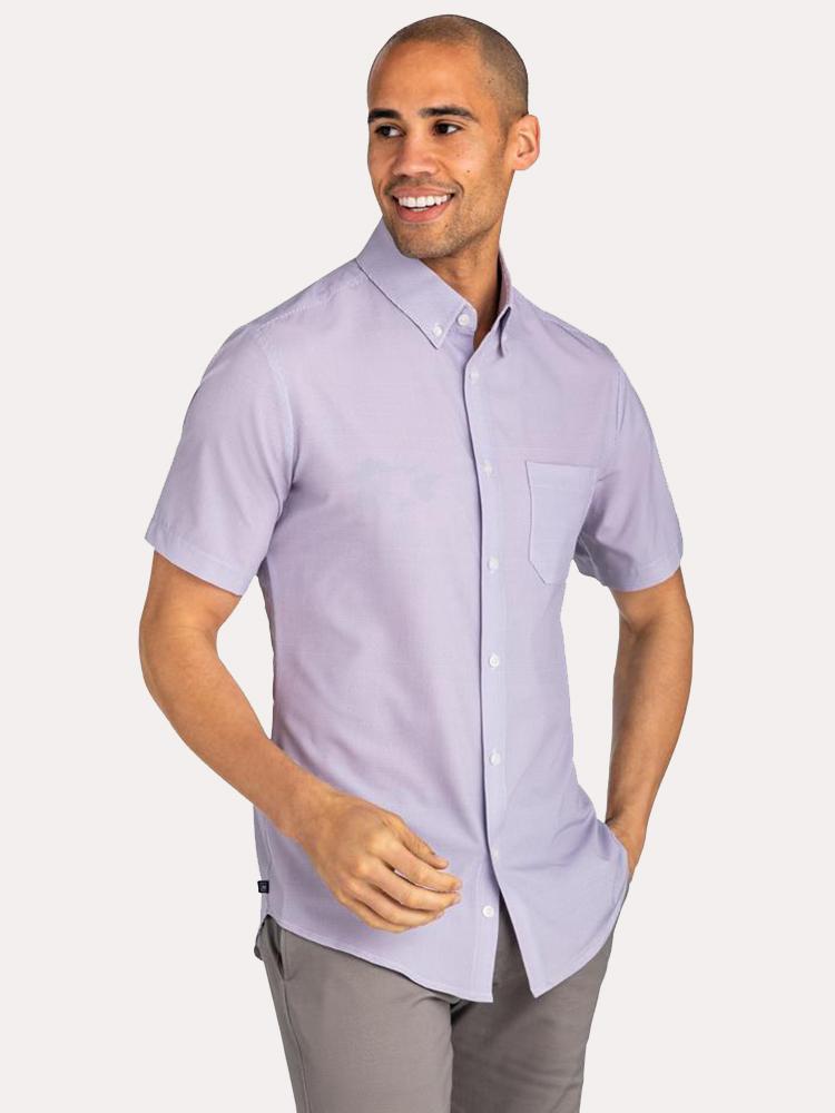 Mizzen+Main Dodd Short Sleeve Button Down Performance Shirt - Saint Bernard