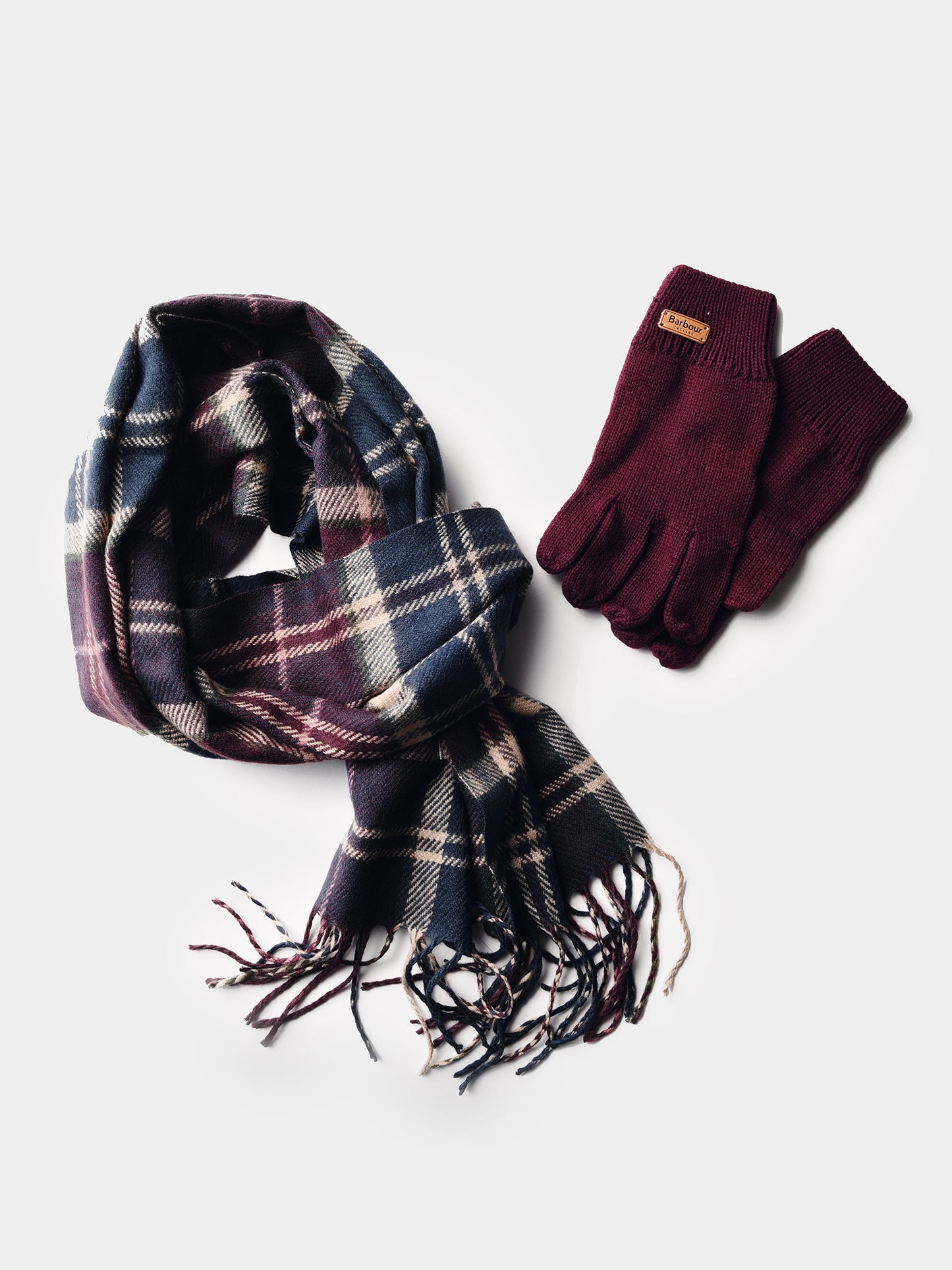 Barbour Tartan Scarf And Glove Set - Saint Bernard