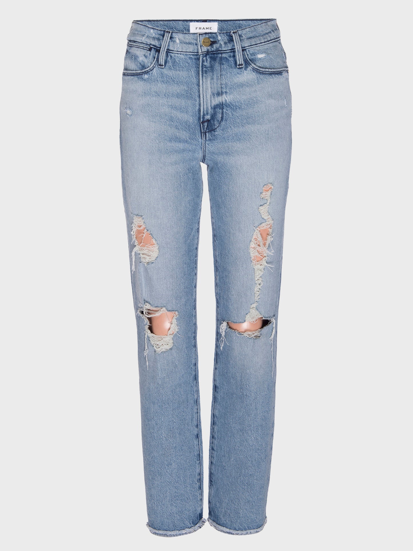 Frame Women's Le High Straight Turn Back Hem Jean - Saint Bernard