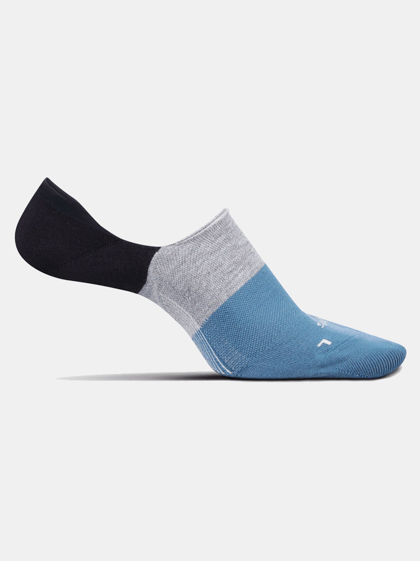 Feetures Men's No Show Hidden Colorblock Sock - Saint Bernard