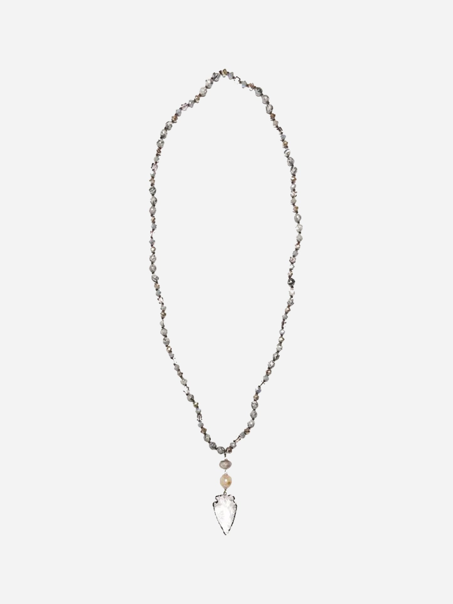 Deborah Gaspar Blush Dyed Jade Pink Chalcedony Pink Moonstone Baroque Pearl Necklace - Saint Bernard