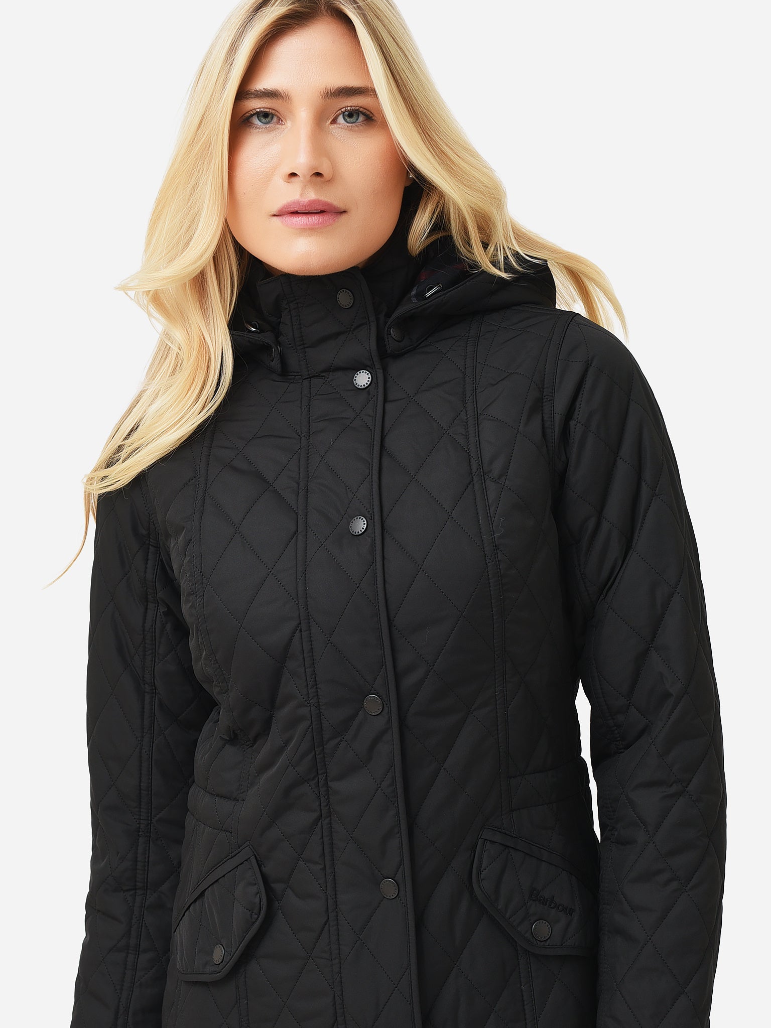 Barbour Women's Millfire Quilted Hooded Jacket Saint