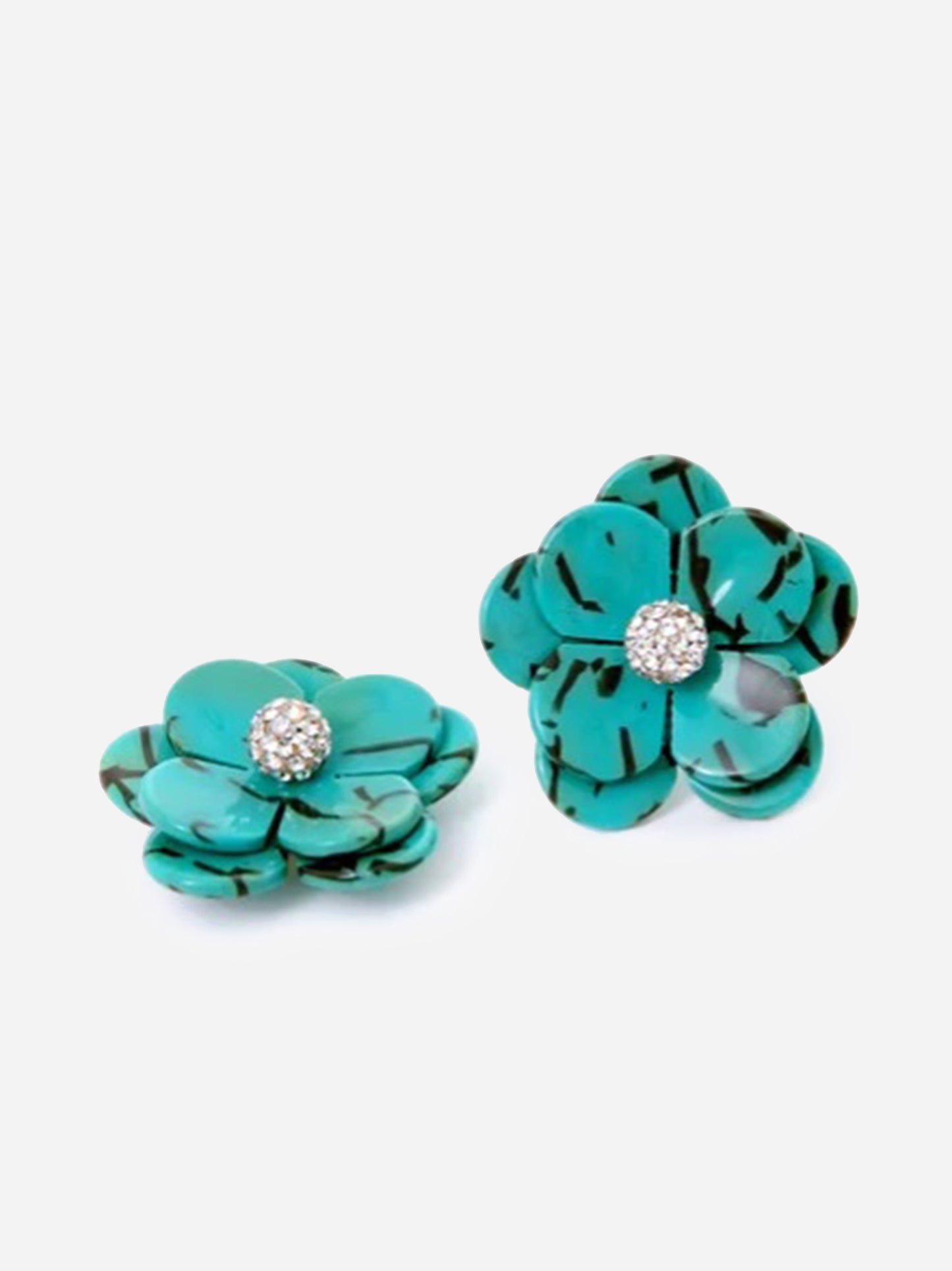 Lele Sadoughi Women's Poppy Button Earrings - Saint Bernard