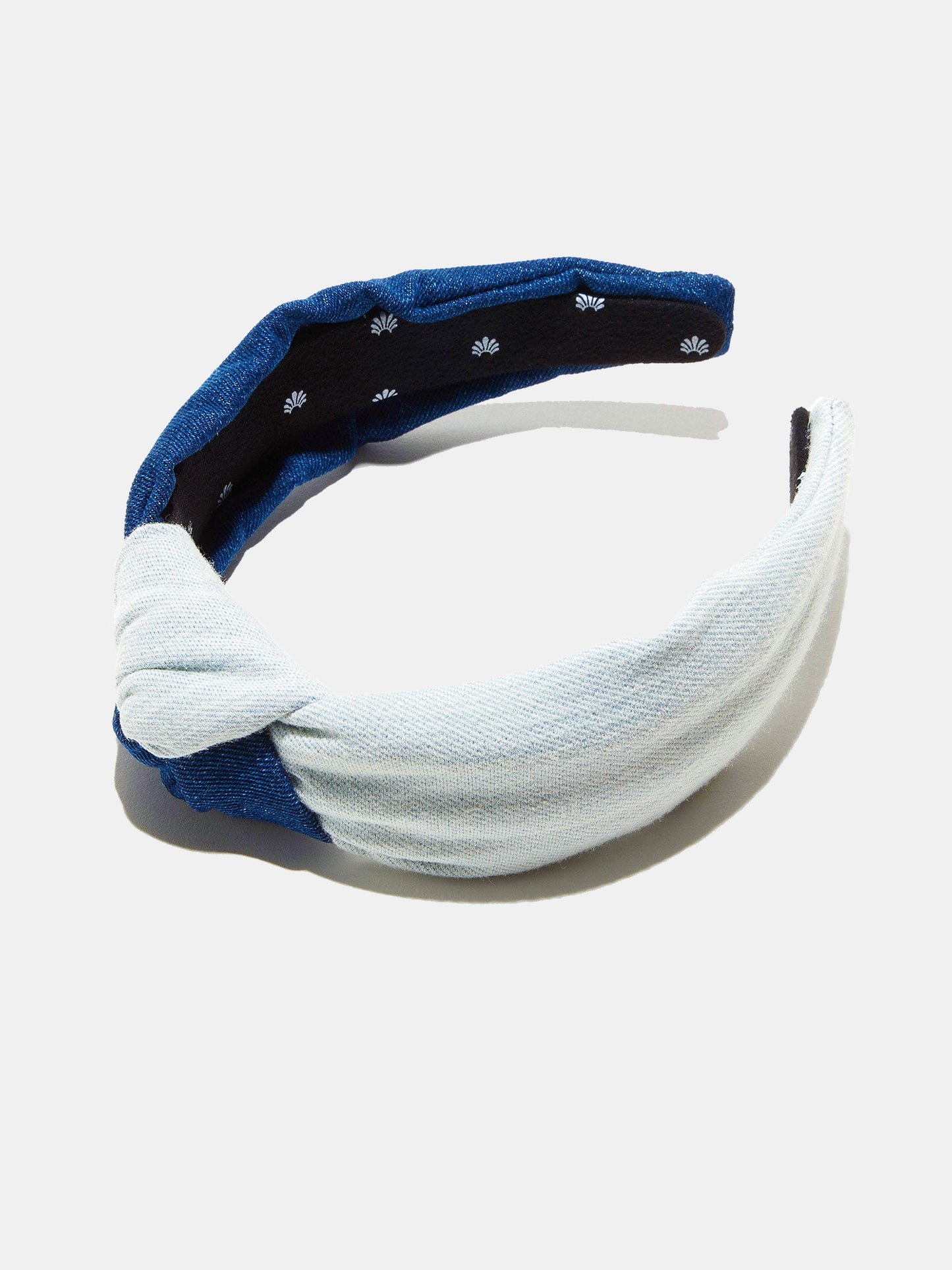 Lele Sadoughi Denim Half And Half Knotted Headband - Saint Bernard