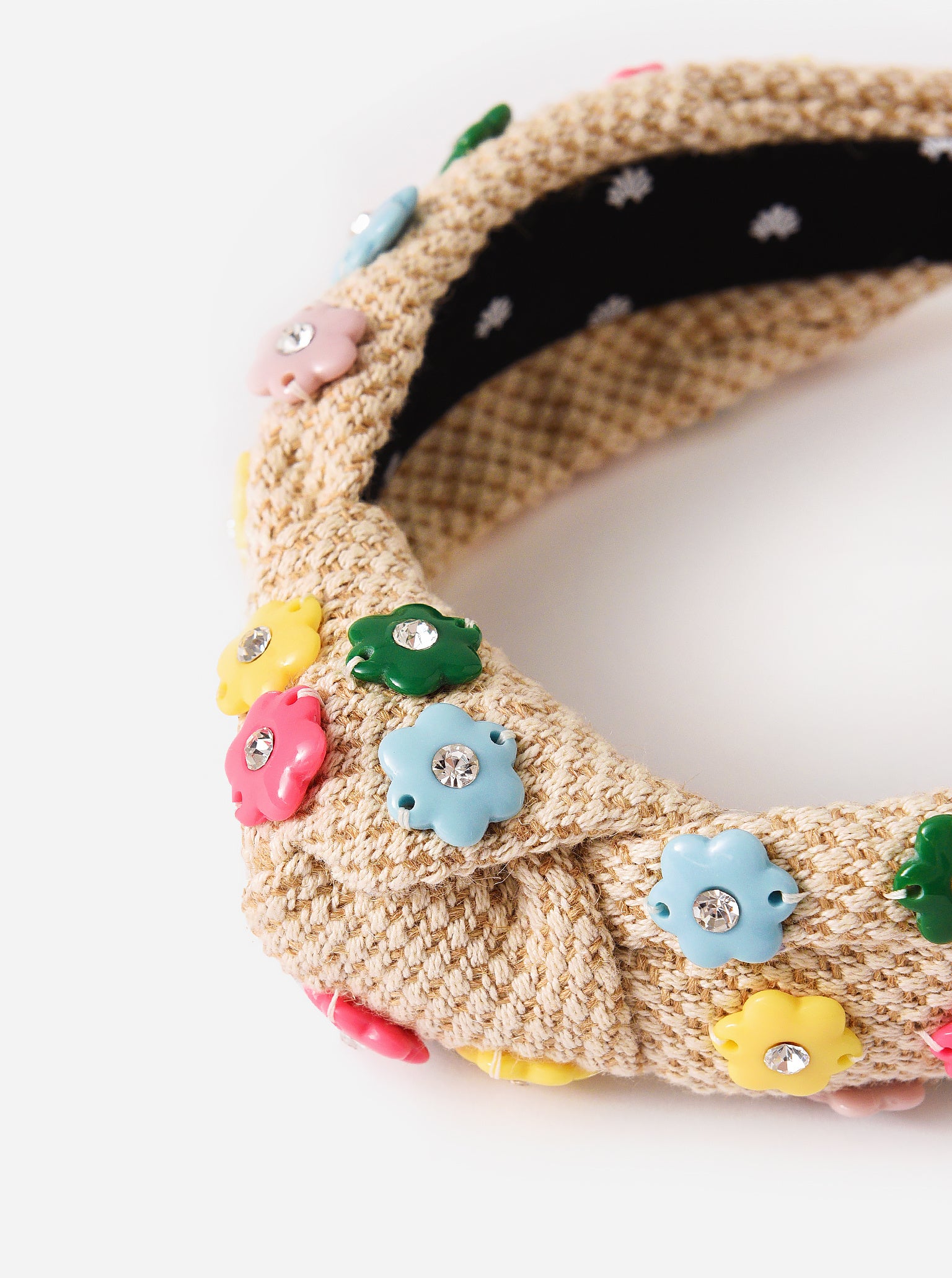 NWT Lele Sadoughi Mommy & Me Daphne Floral Headband Set of 2 NWT $195 | Lele Sadoughi Daphne Floral Charm Knotted  main image 3