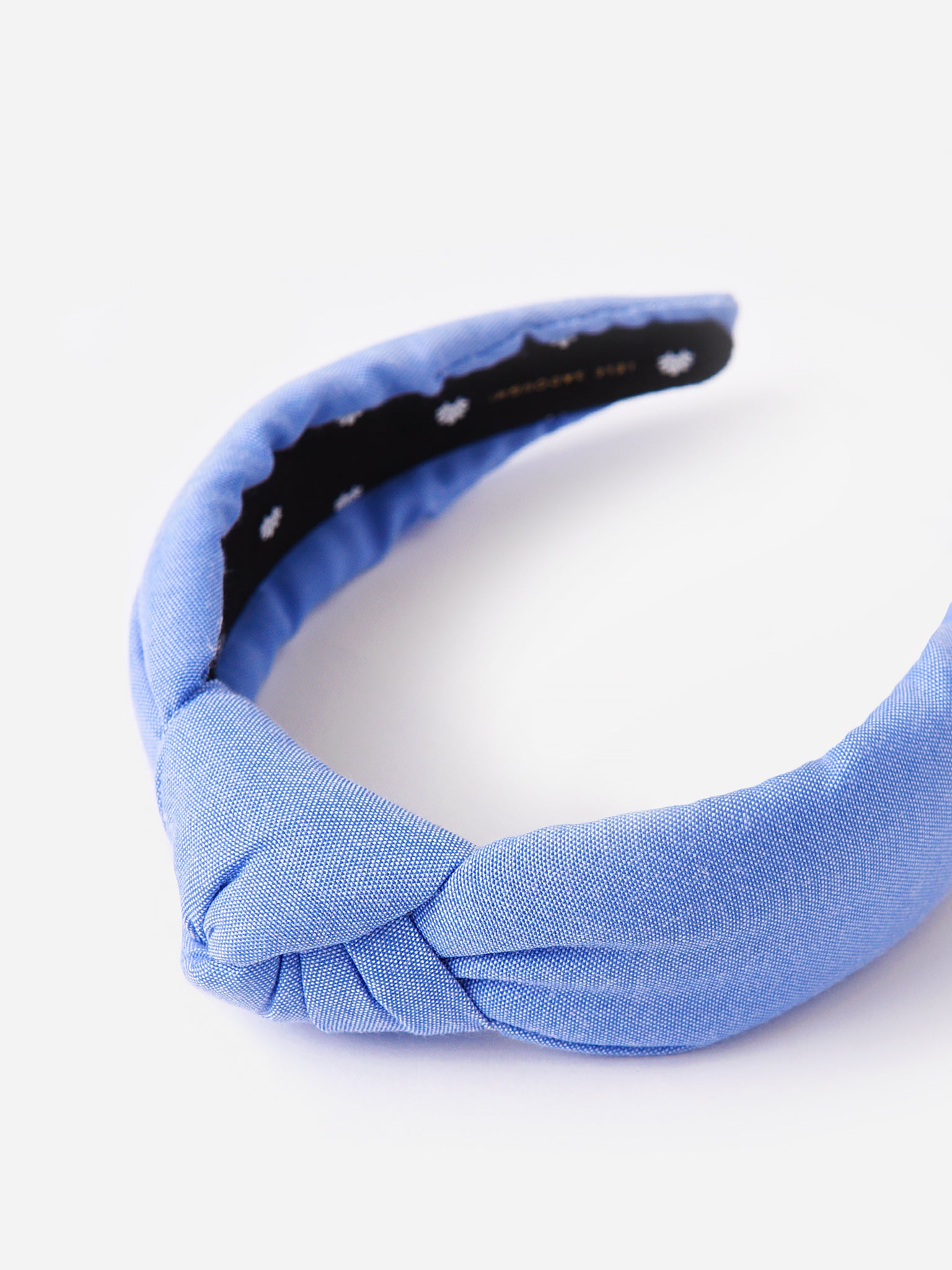 Lele Sadoughi Oxford Cotton Knotted Headband – Saint Bernard display picture 1