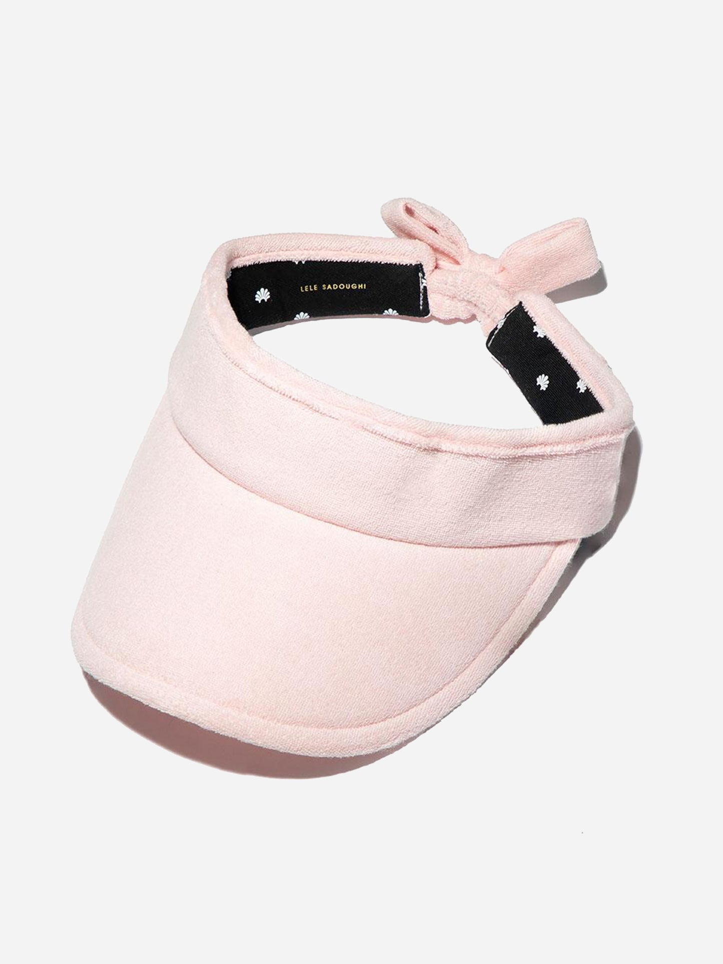 Lele Sadoughi Women's Terry Cloth Bow Tie Visor - Saint Bernard