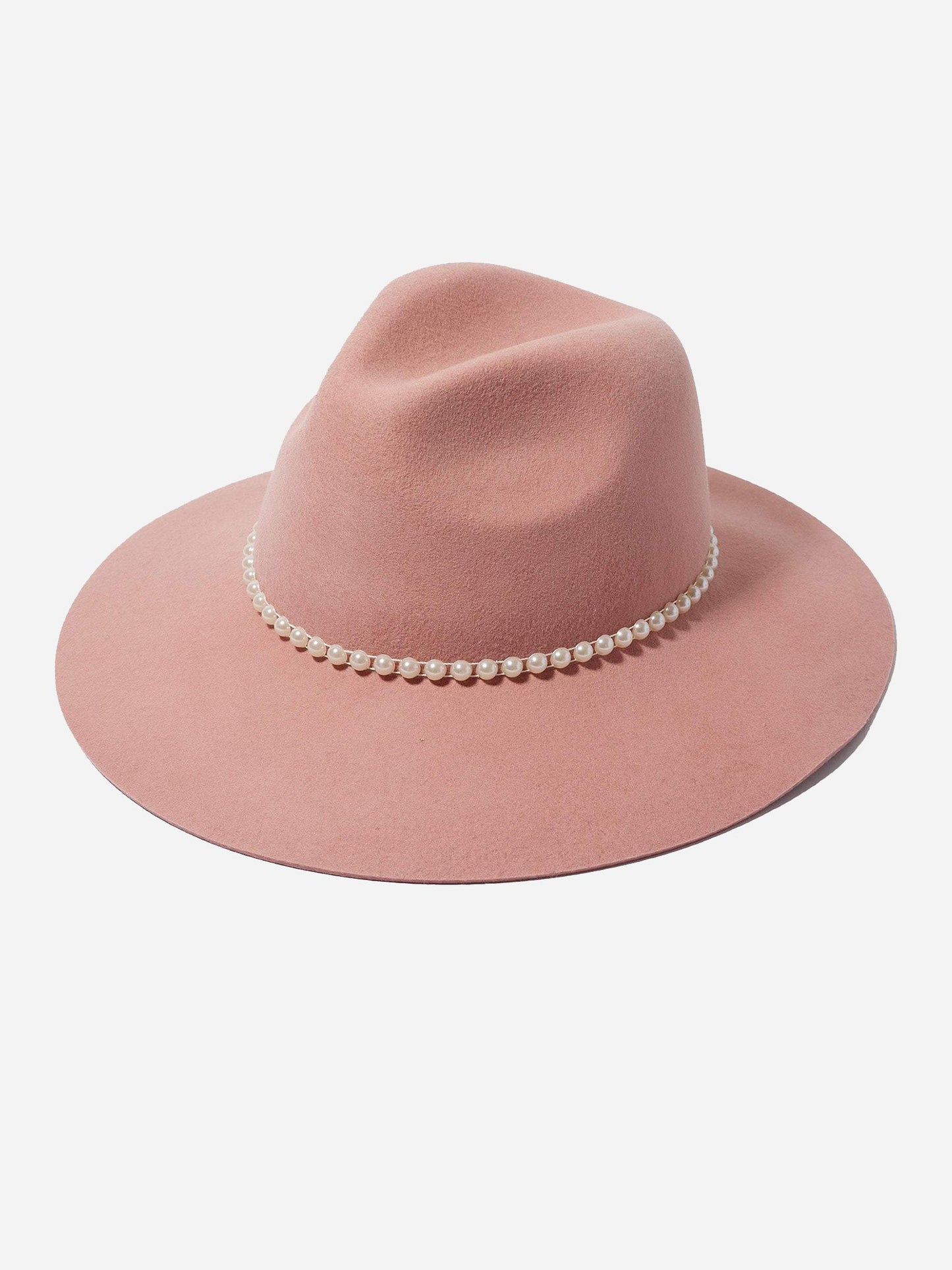 Lele Sadoughi Pearl Strand Wool Fedora - Saint Bernard
