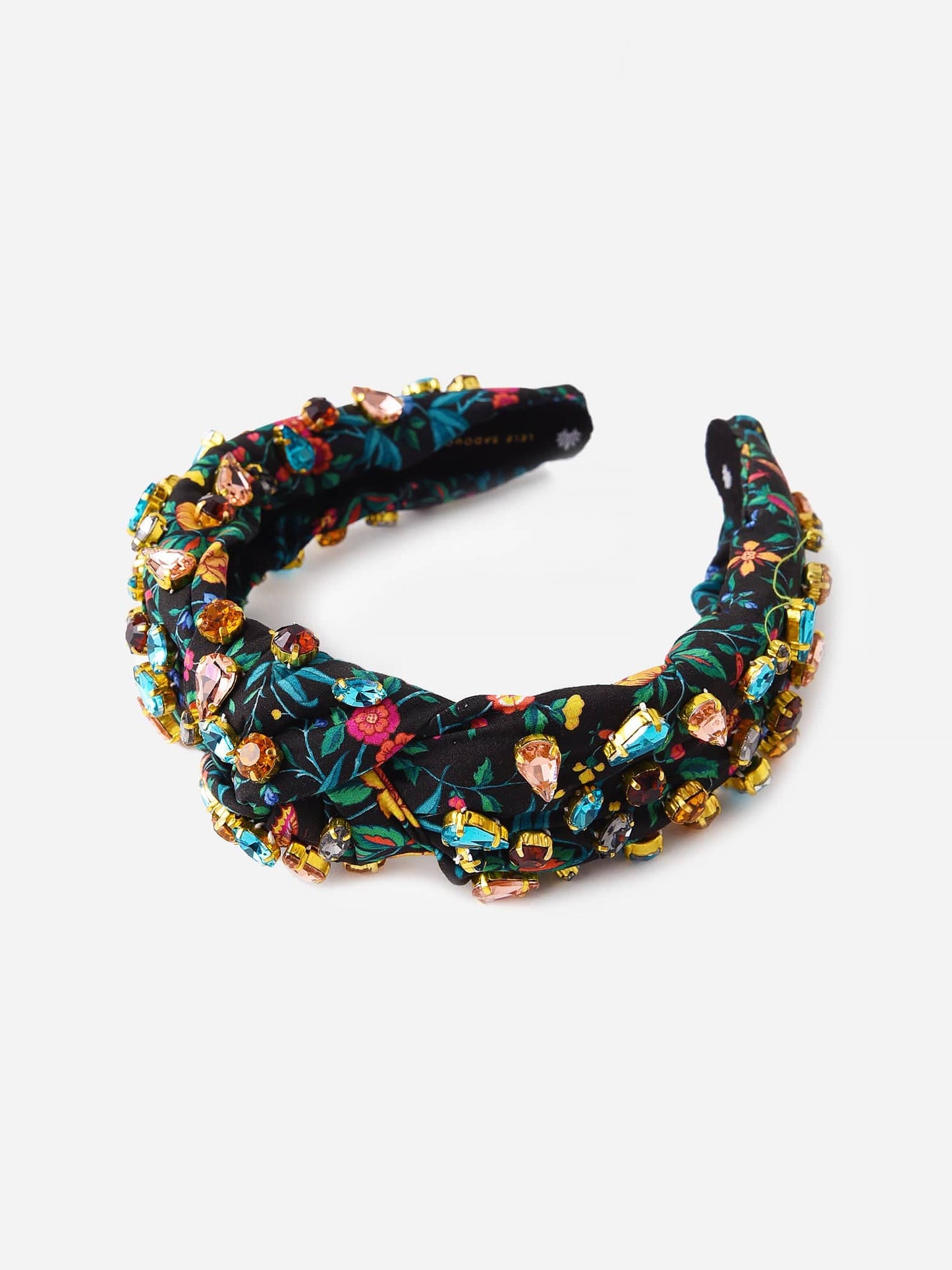 Lele Sadoughi Women's Liberty of London Tapestry Candy Jeweled Knotted Headband - Saint Bernard