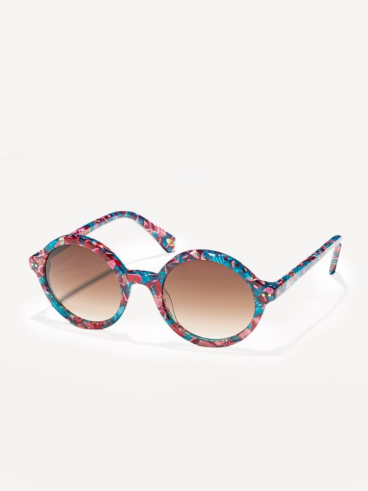 Lele Sadoughi Flamingo Pink East Village Round Sunglasses - Saint Bernard