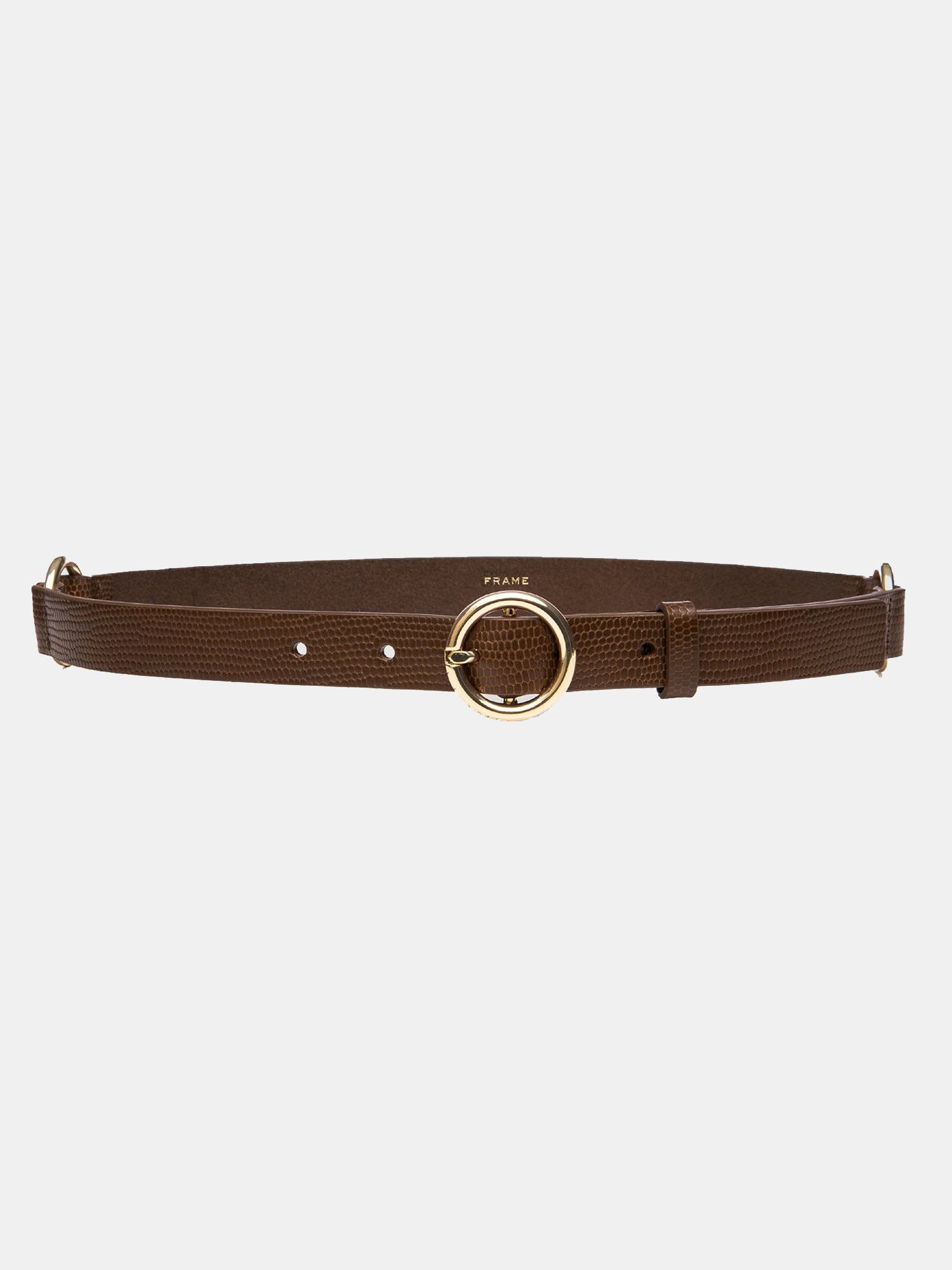 Frame Le Petit Triple Circle Chocolate Lizard Belt – Saint 