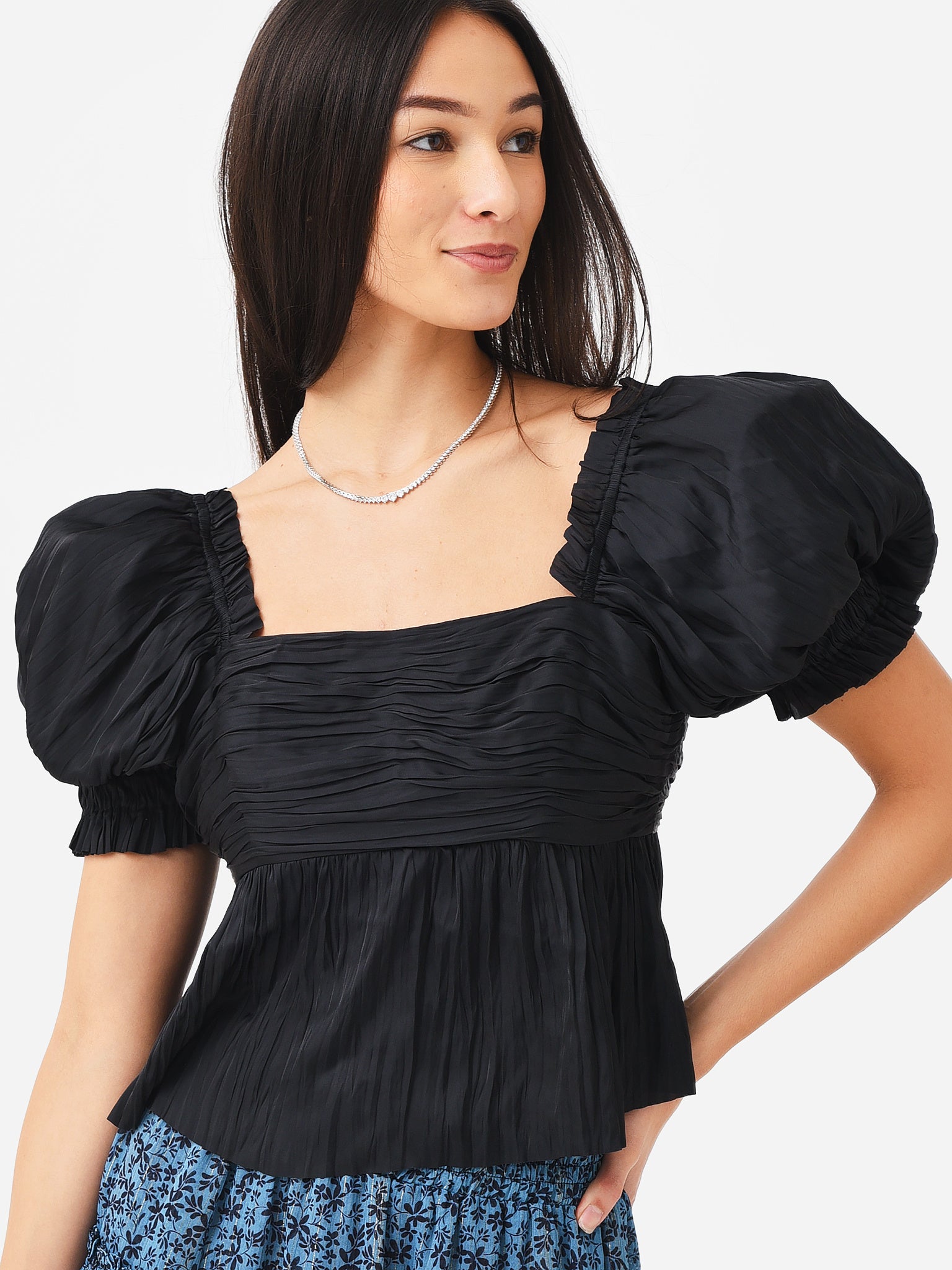 Frame Women’s Puff Sleeve Square Neck Top | $398.00 | Saint Bernard