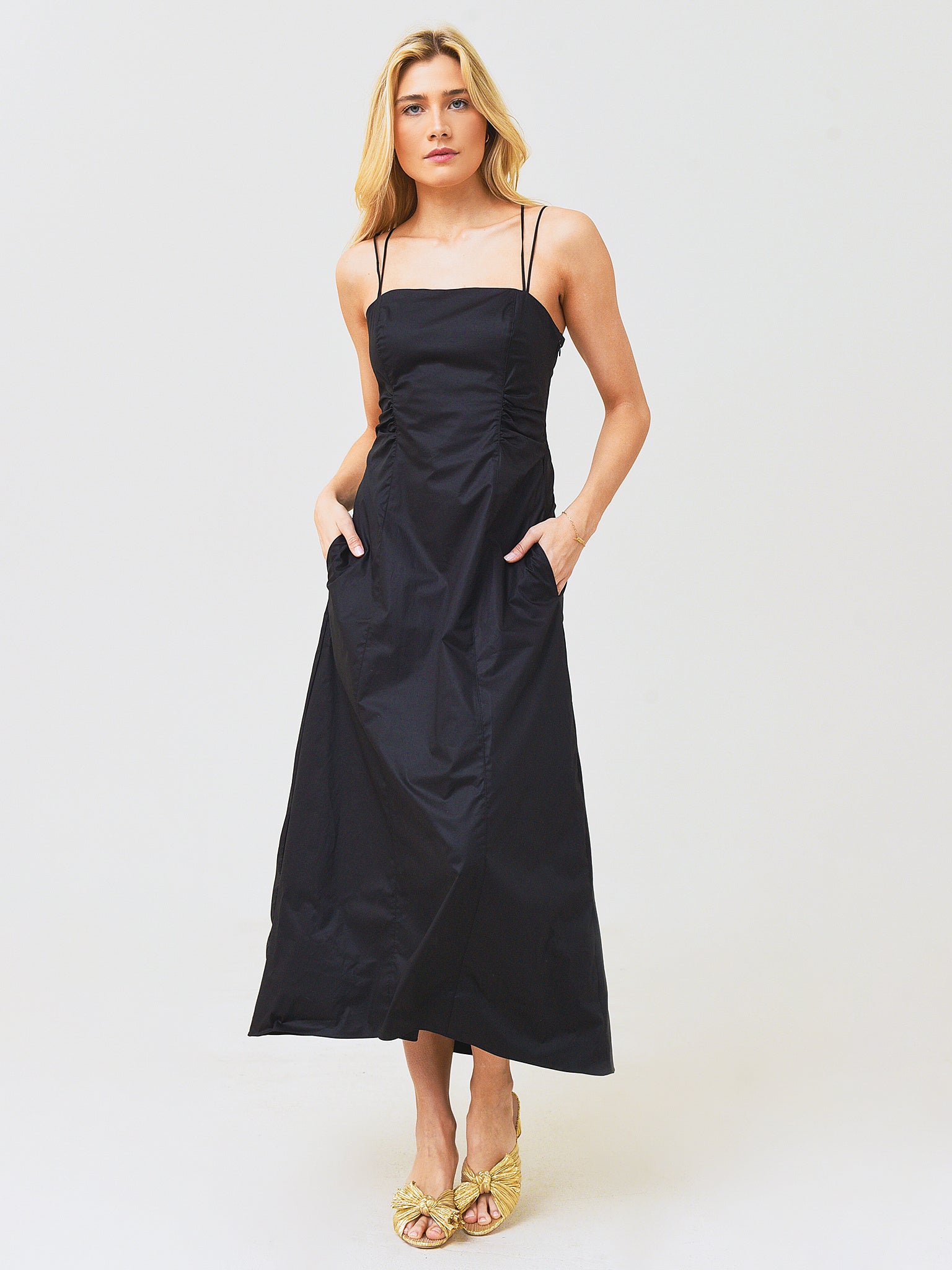 Frame Women's Tie Back Midi Dress Frame Women's Tie Back Midi Dress