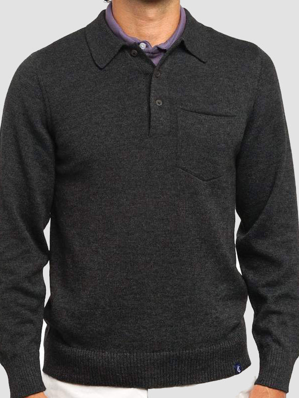 Criquet Men's Collared Sweater - Saint Bernard