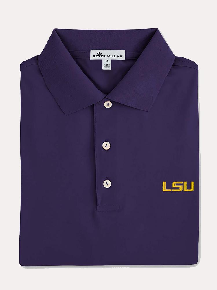 Peter Millar LSU Solid Performance Polo - Saint Bernard