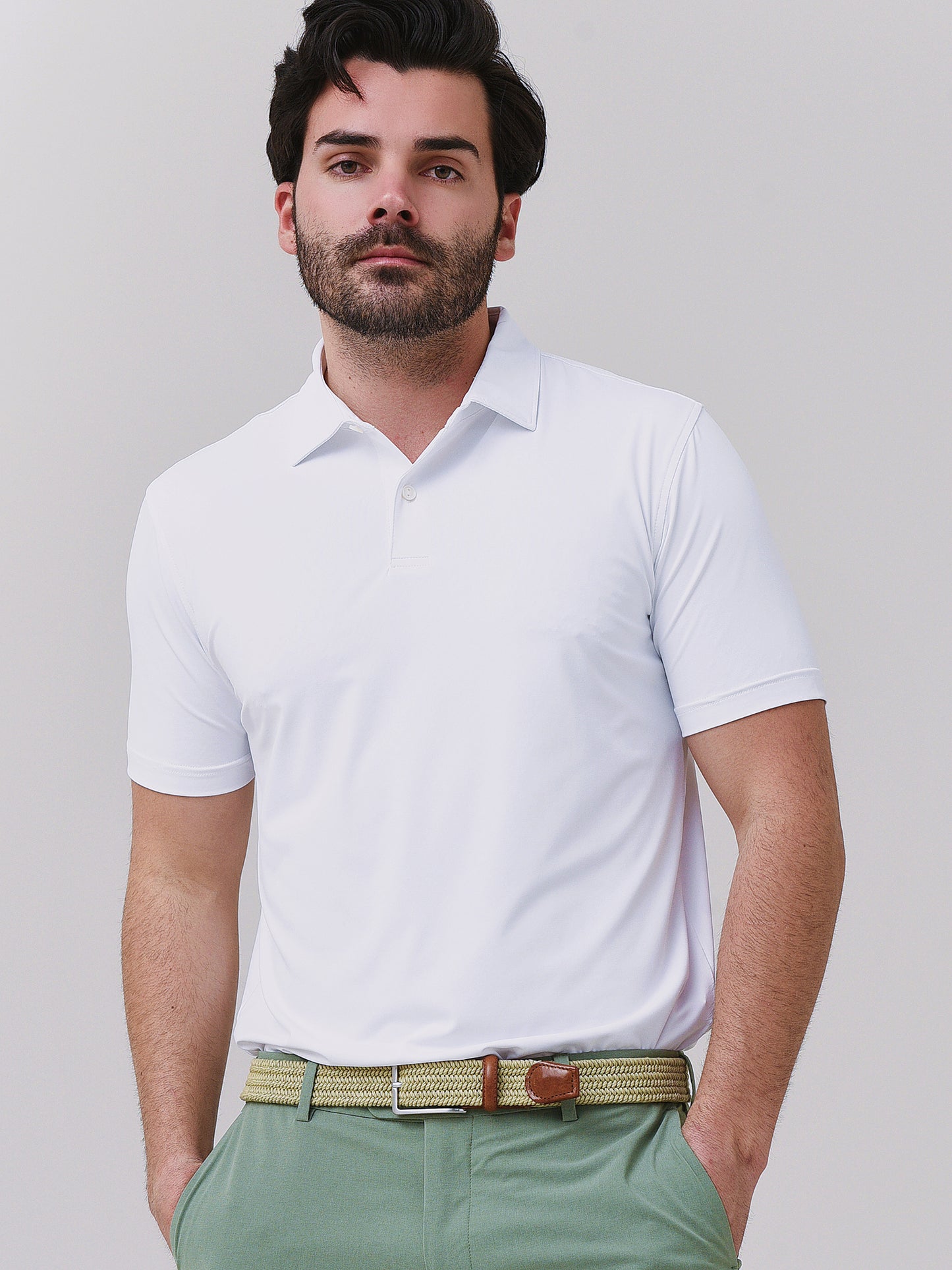 Peter Millar Crown Crafted Men's Solid Performance Jersey Polo - Saint Bernard