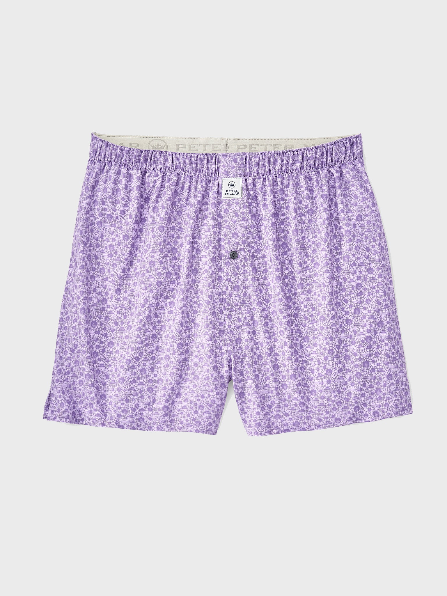Peter Millar Lavender Fields Performance Boxer Boxers - Cyan