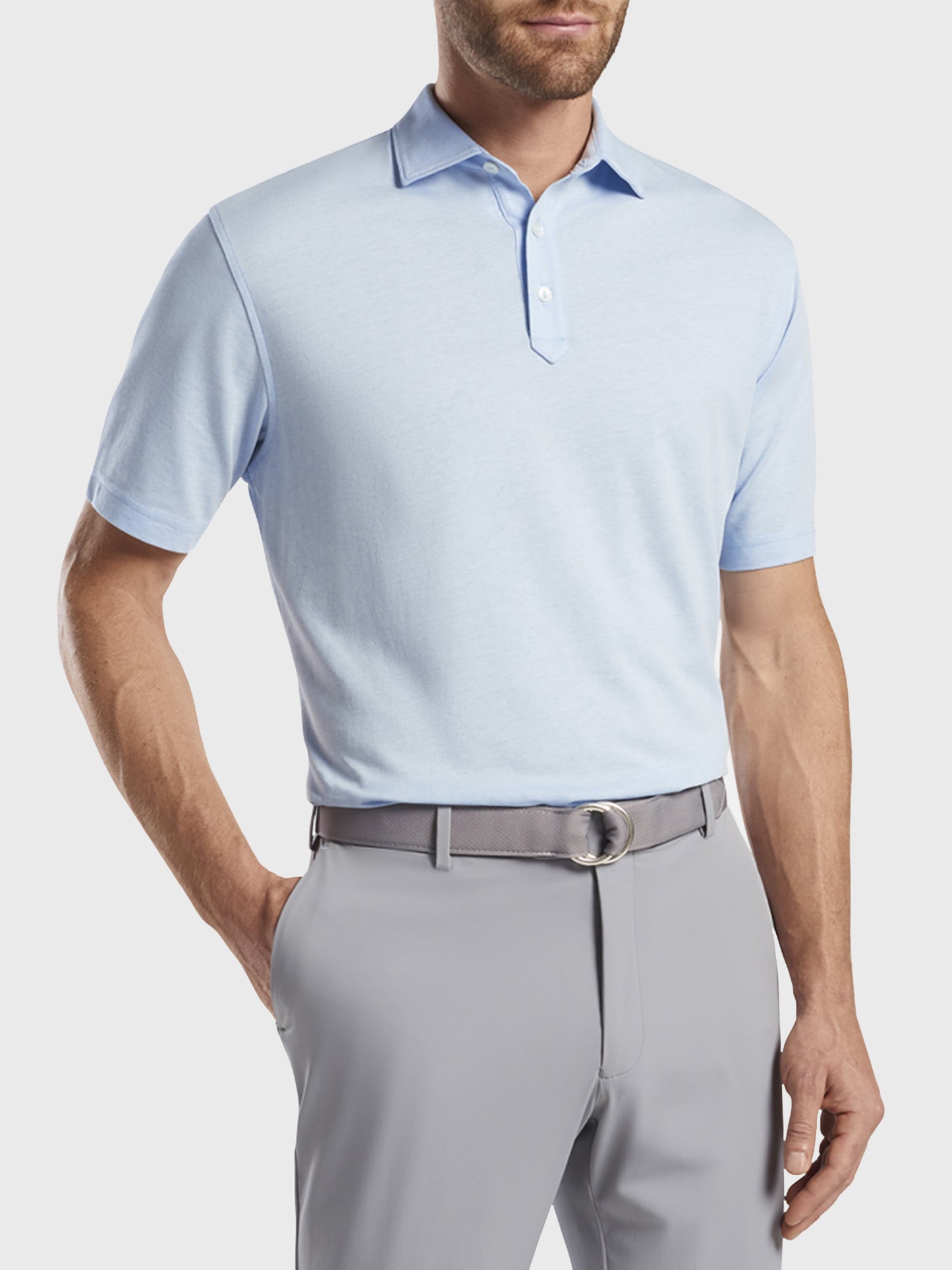 Peter Millar Crown Crafted Men's Ace Cotton-Blend Polo - Saint Bernard
