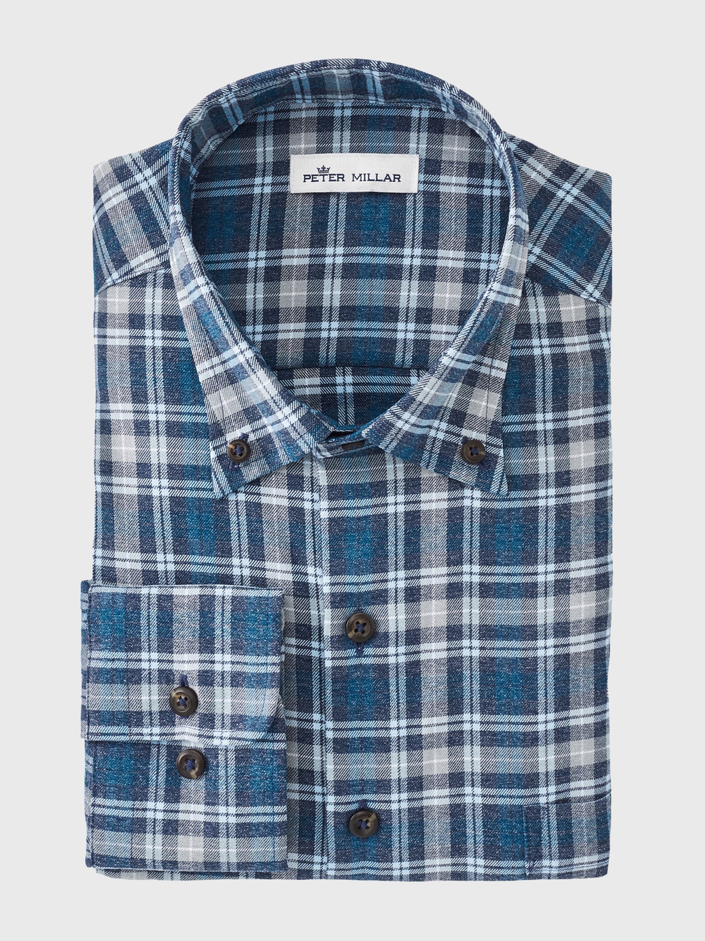 Peter Millar Crown Sport Men's Jackson Performance Flannel Sport Shirt - Saint Bernard
