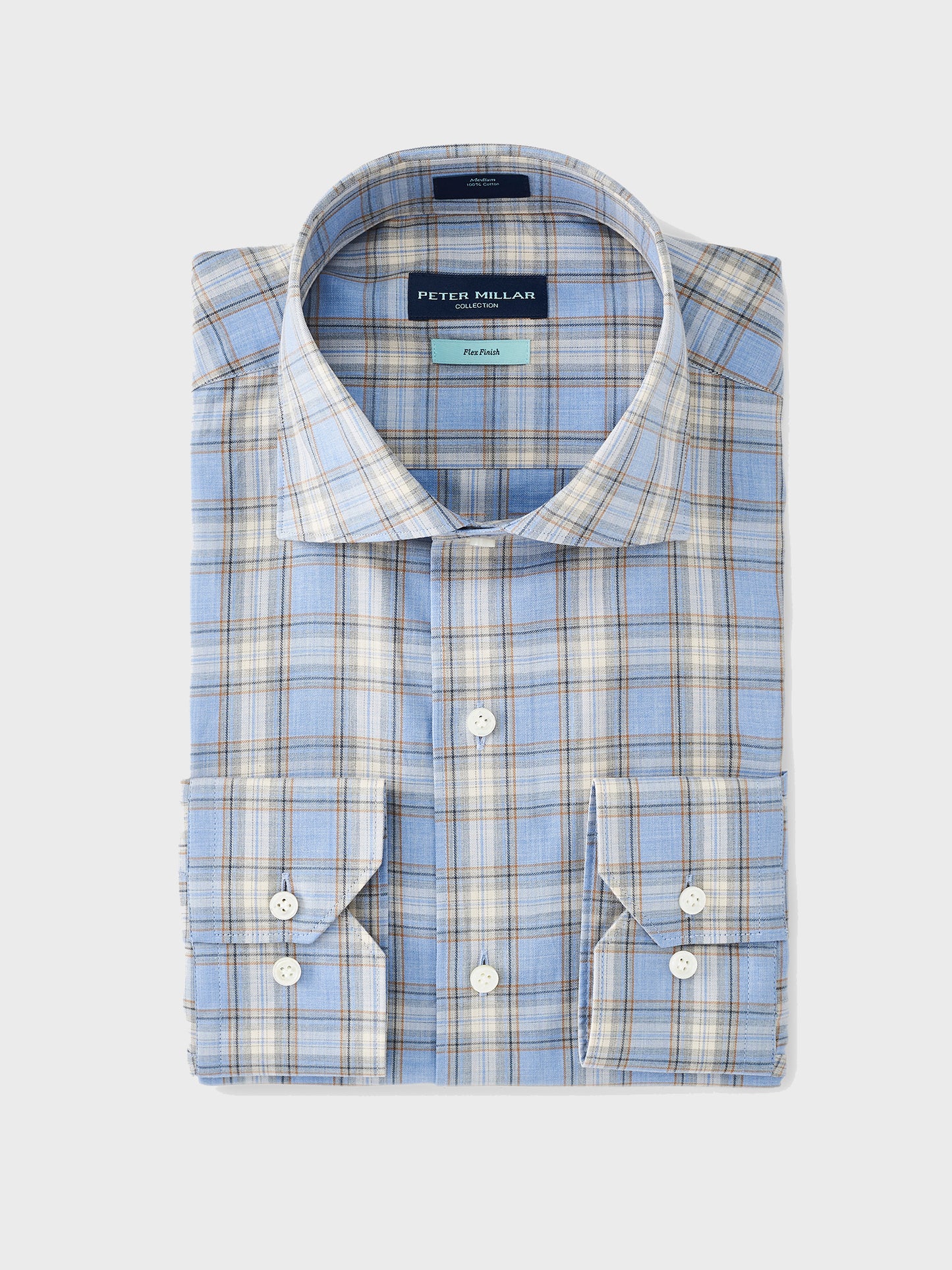 Peter Millar Collection Men's Peak Plaid Sport Shirt - Saint Bernard