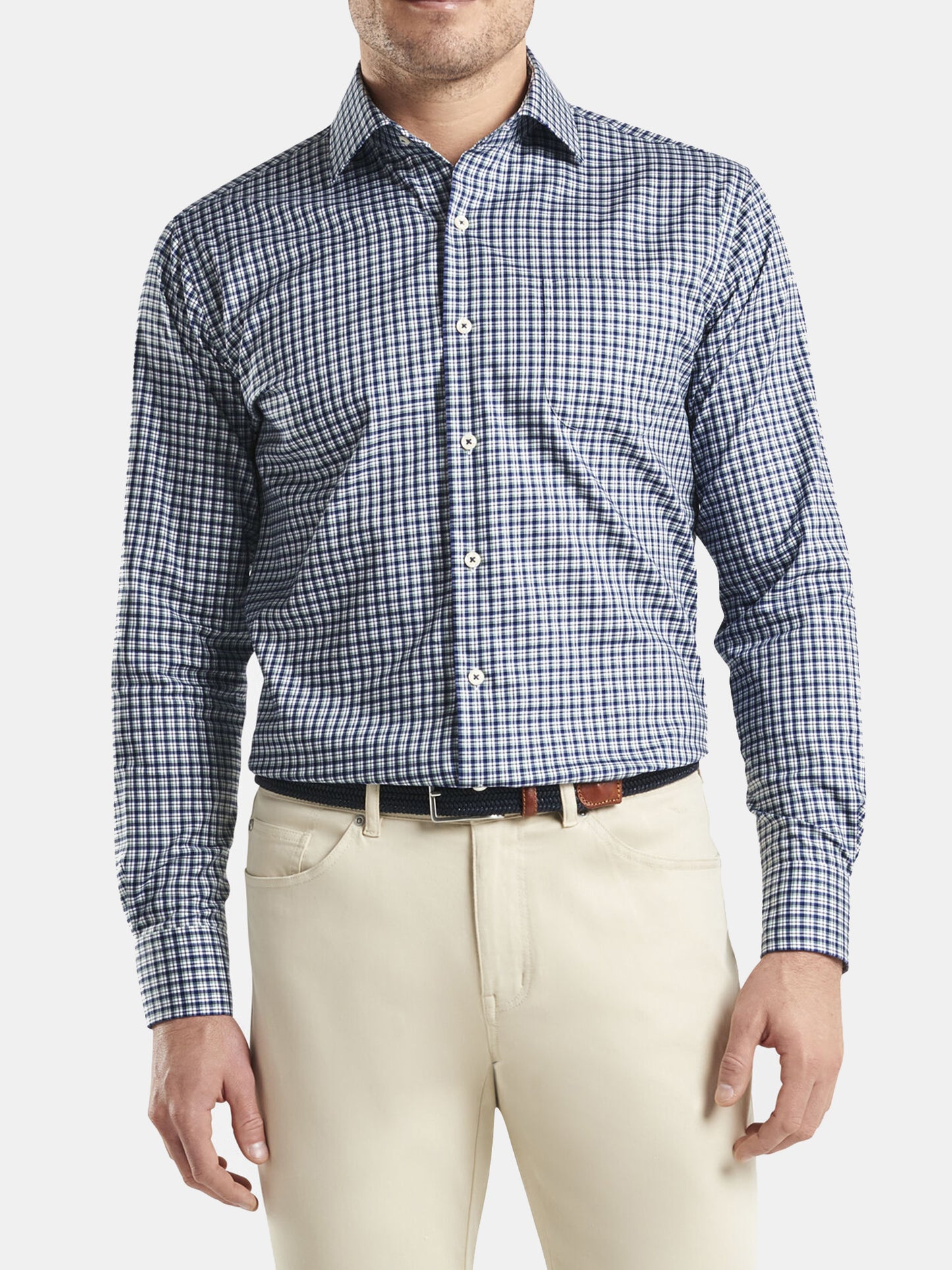 Peter Millar Crown Men's Ease Curtis Sport Shirt - Saint Bernard