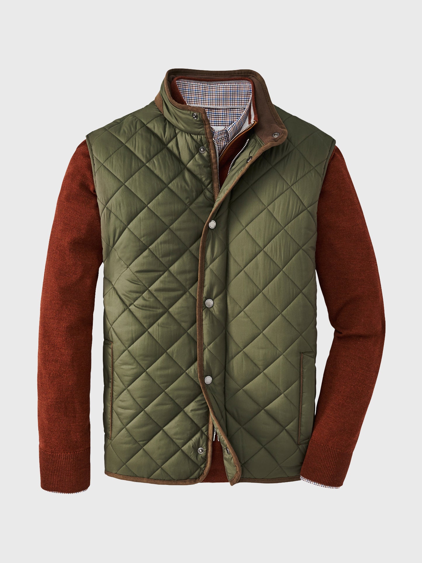Peter Millar Crown Men's Essex Quilted Travel Vest - Saint Bernard