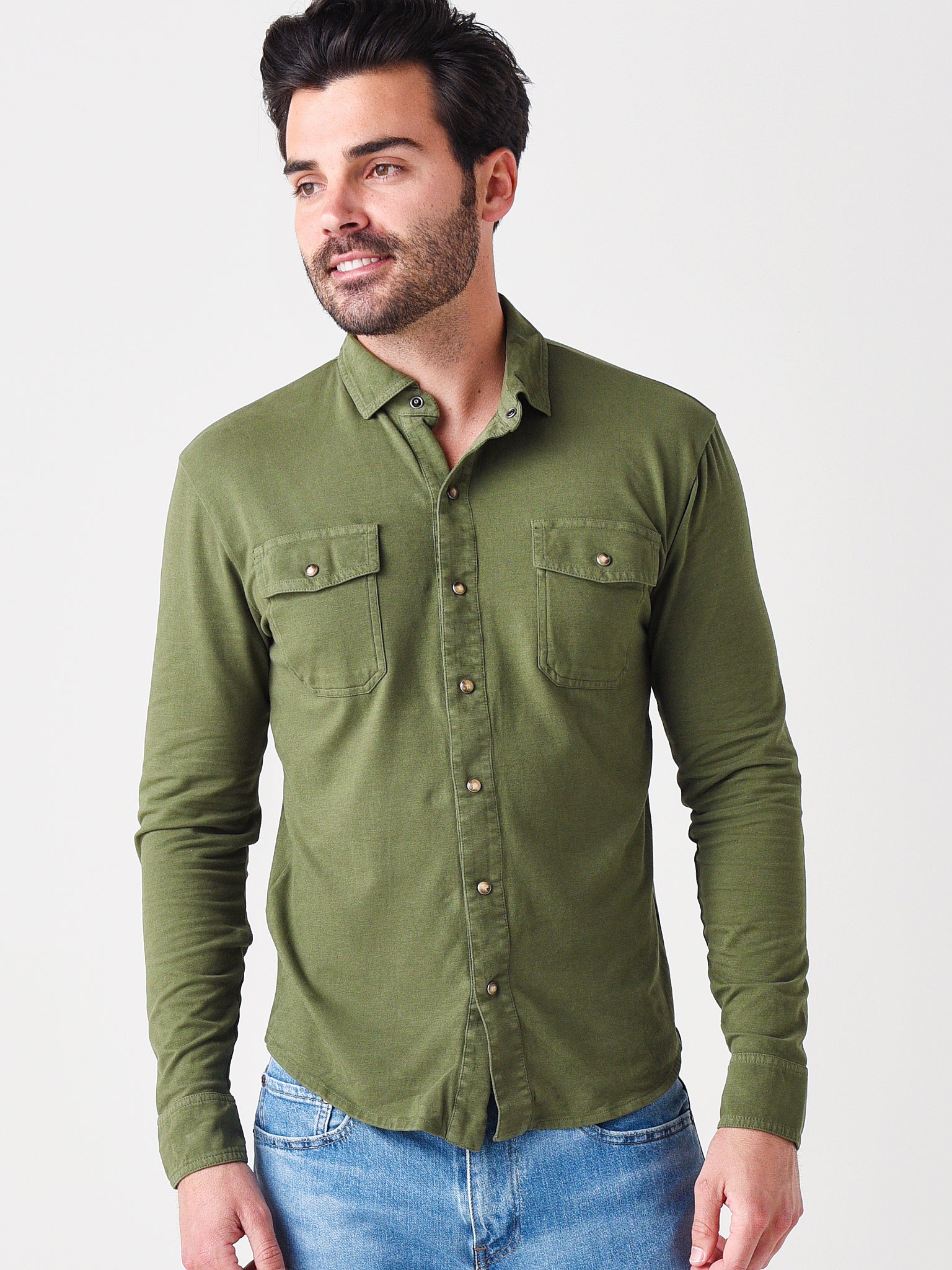 peter millar long sleeve dress shirts Peter Millar Crown Men's Lava Wash Jersey Shirt Jacket