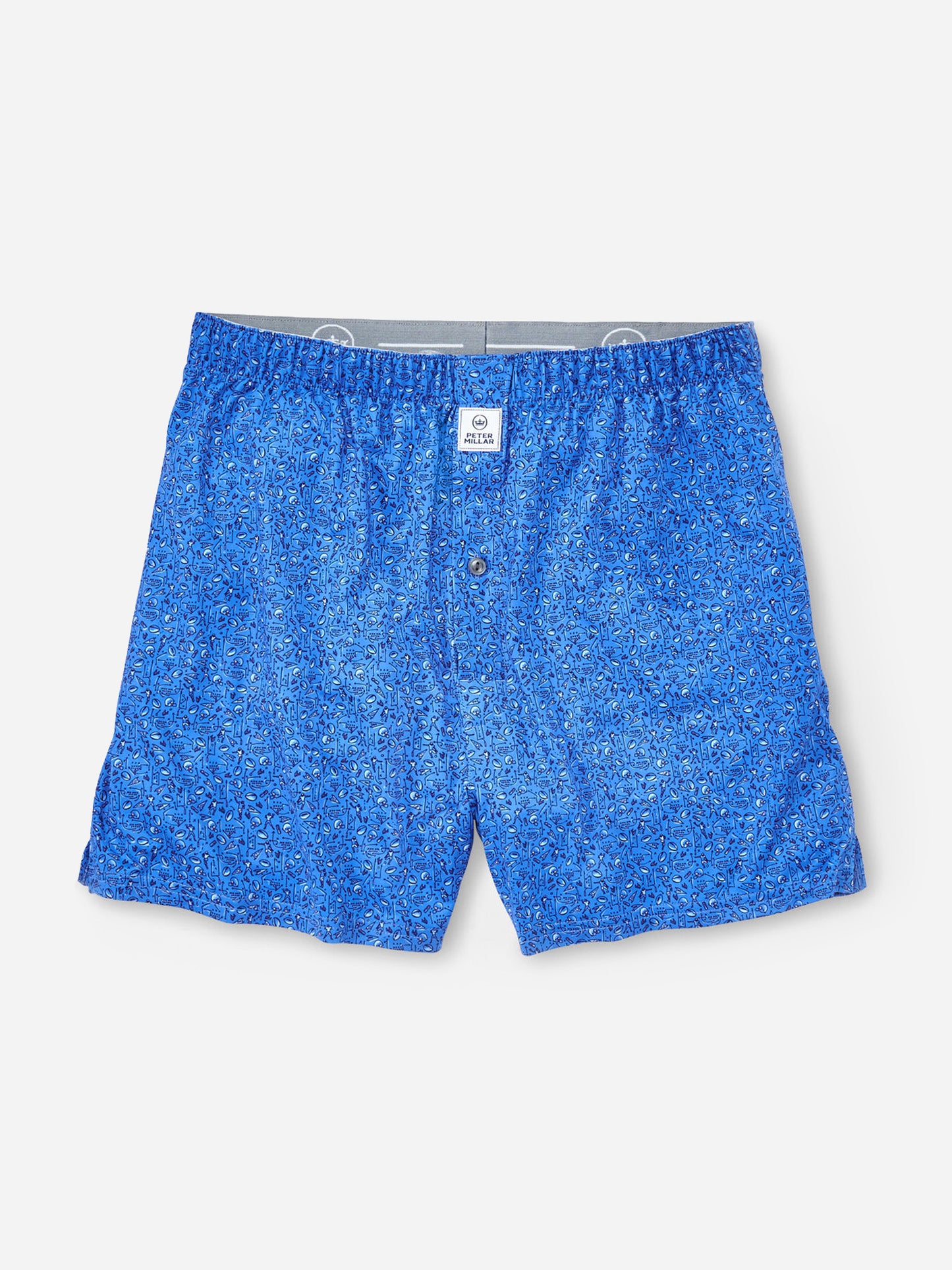 Peter Millar Crown Sport Men's Gameday Performance Boxer Short - Saint Bernard