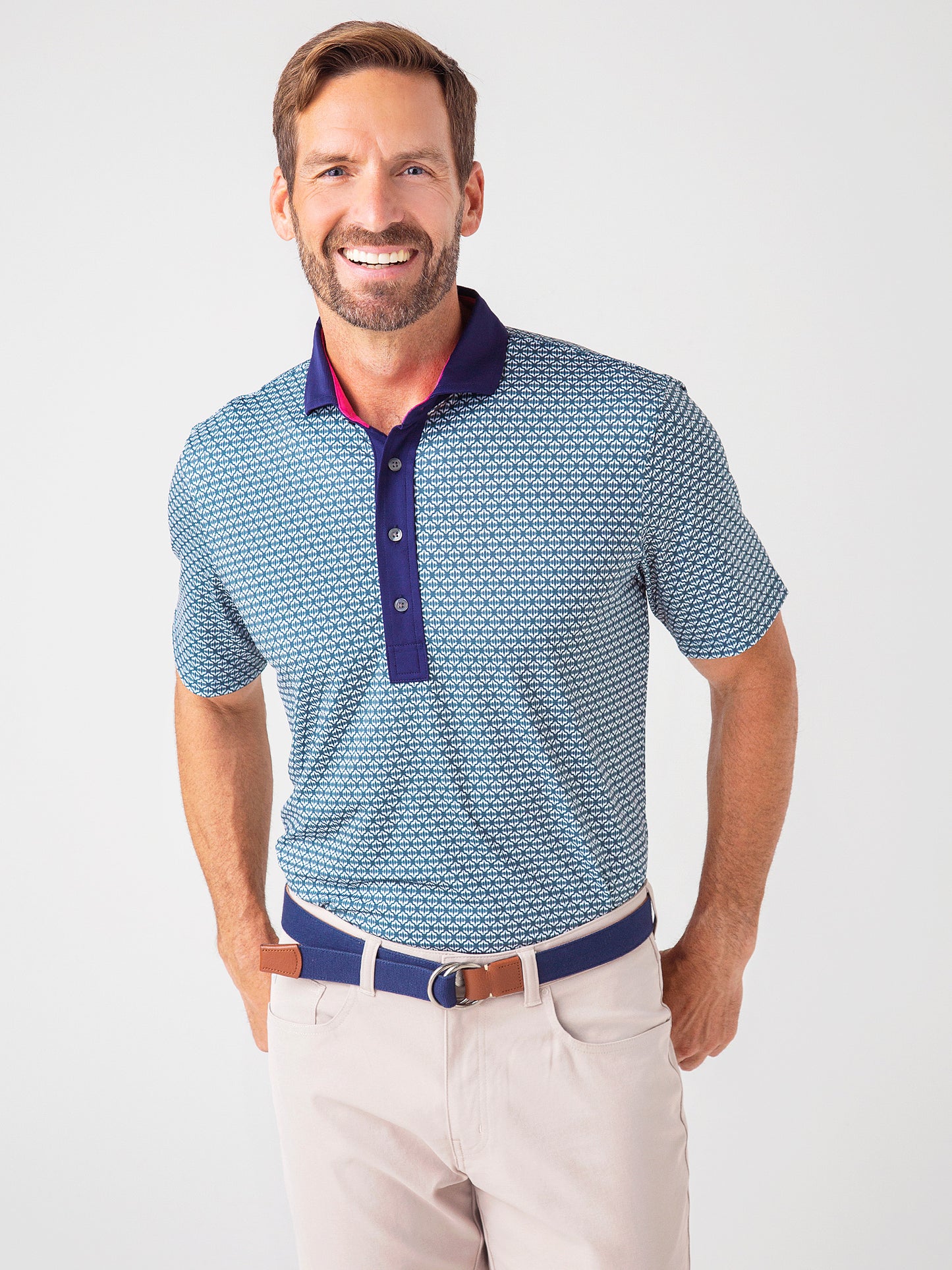 Greyson Men's Two Wolves Polo - Saint Bernard