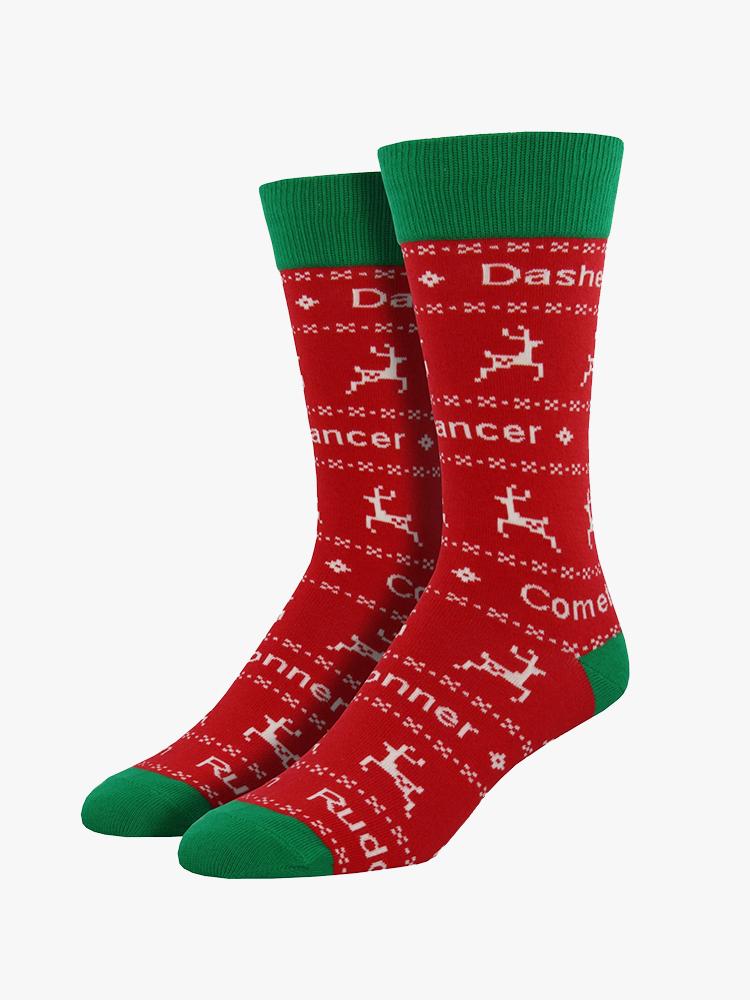 Socksmith Men’s Dasher Dancer Socks - Saint Bernard