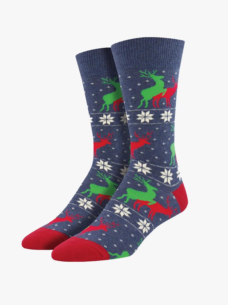 Socksmith Men's Naughty Reindeer Games Sock - Saint Bernard