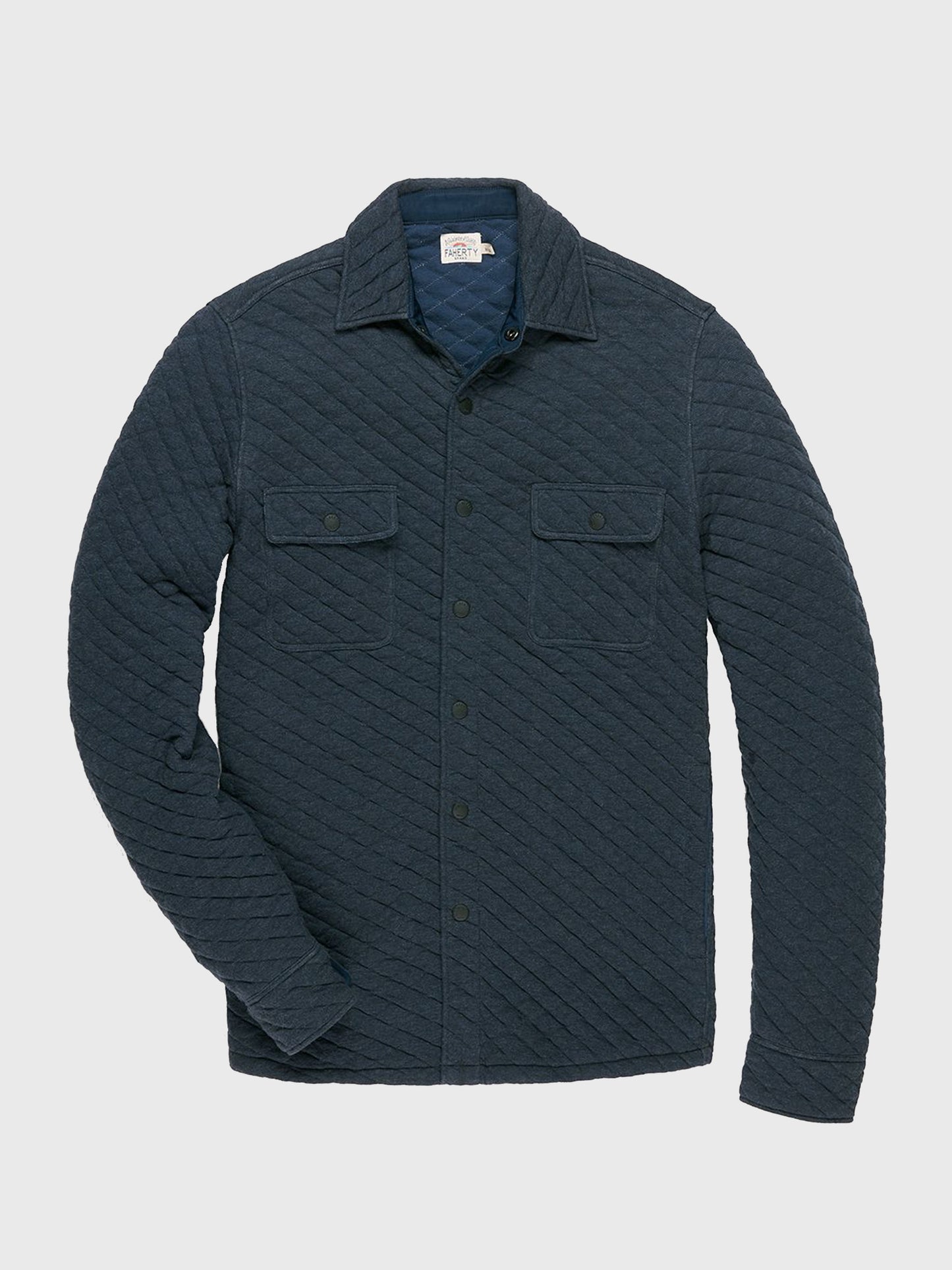 Faherty Brand Men's Epic Quilted Fleece CPO - Saint Bernard
