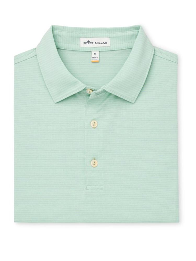 Peter Millar Men's Easton Stripe Lisle Polo - Saint Bernard