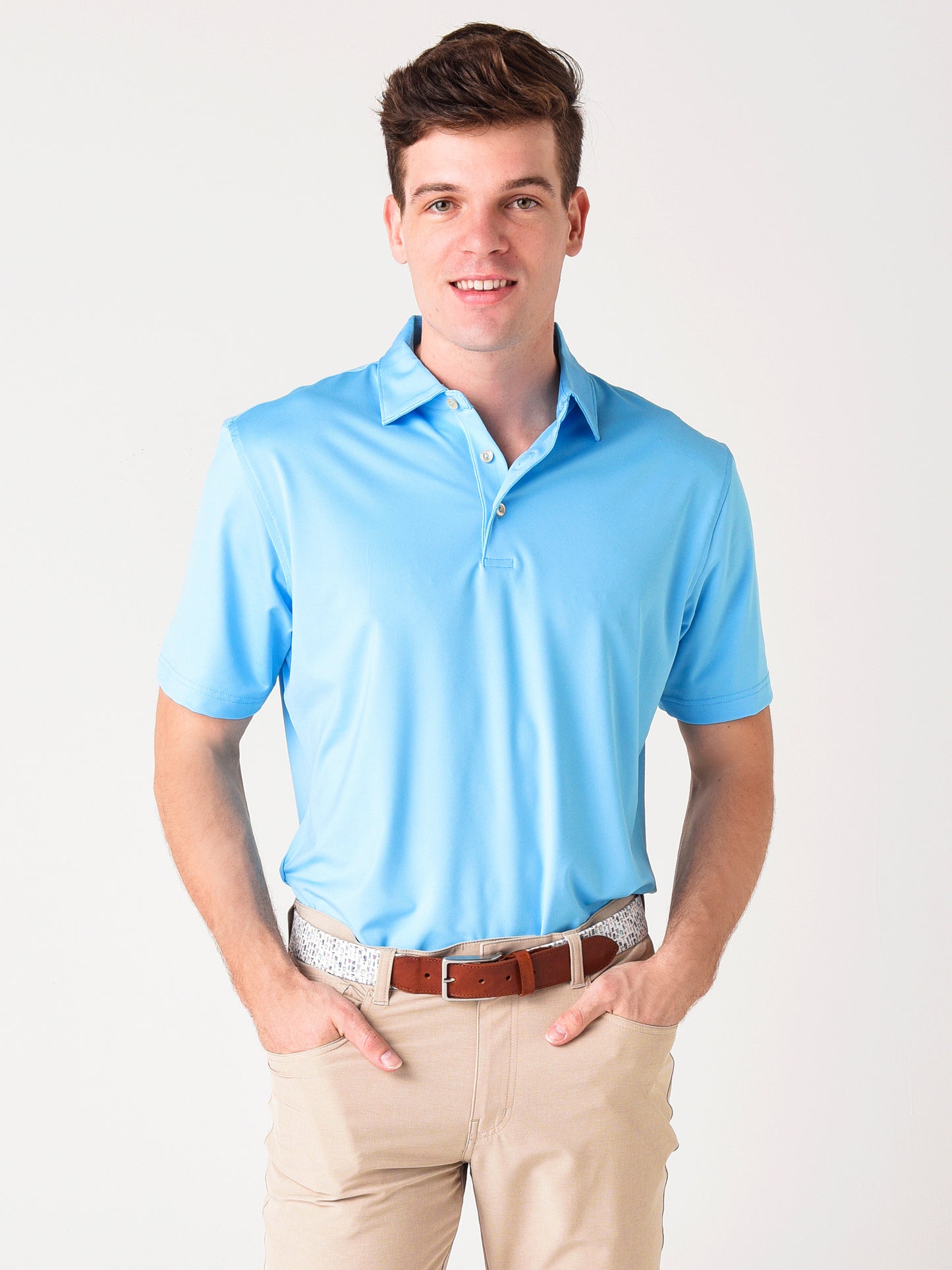 Peter Millar Crown Sport Men's Solid Performance Polo - Saint Bernard