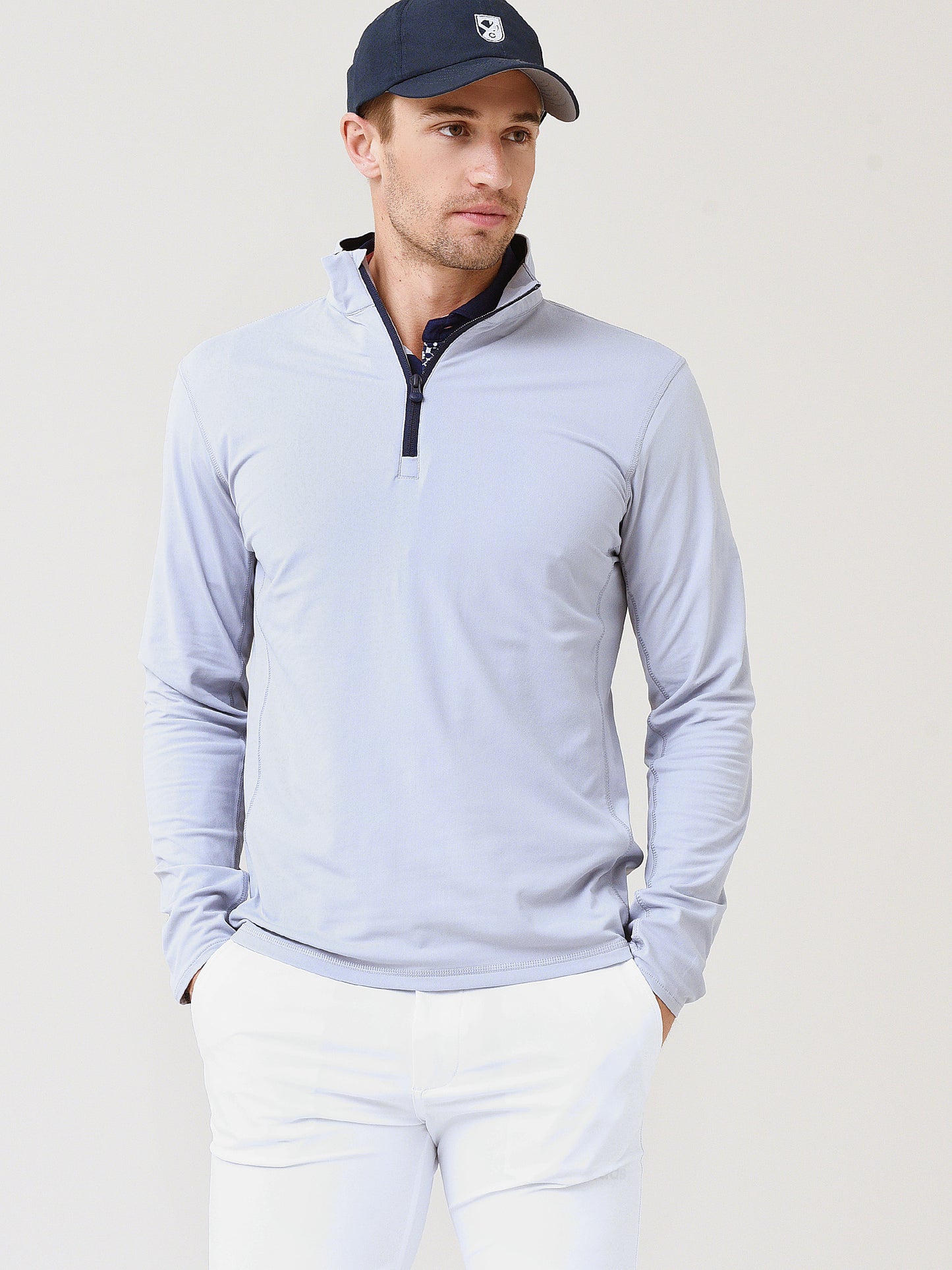 Greyson Men's Tate Mockneck Quarter-Zip - Saint Bernard