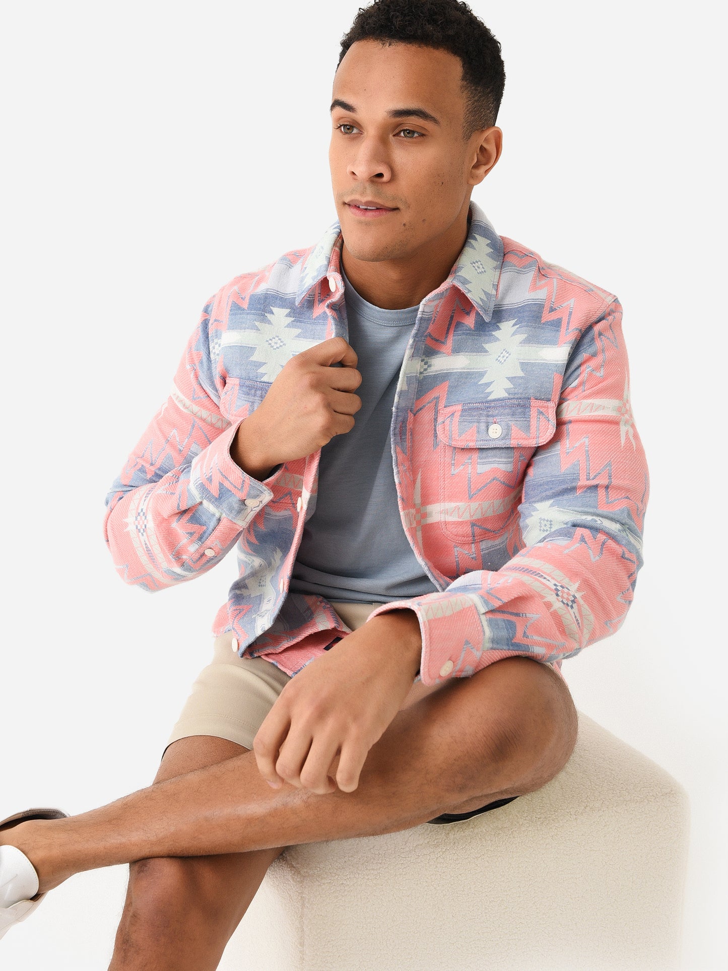 Faherty Brand Men's Doug Good Feather Canyon Overshirt - Saint Bernard