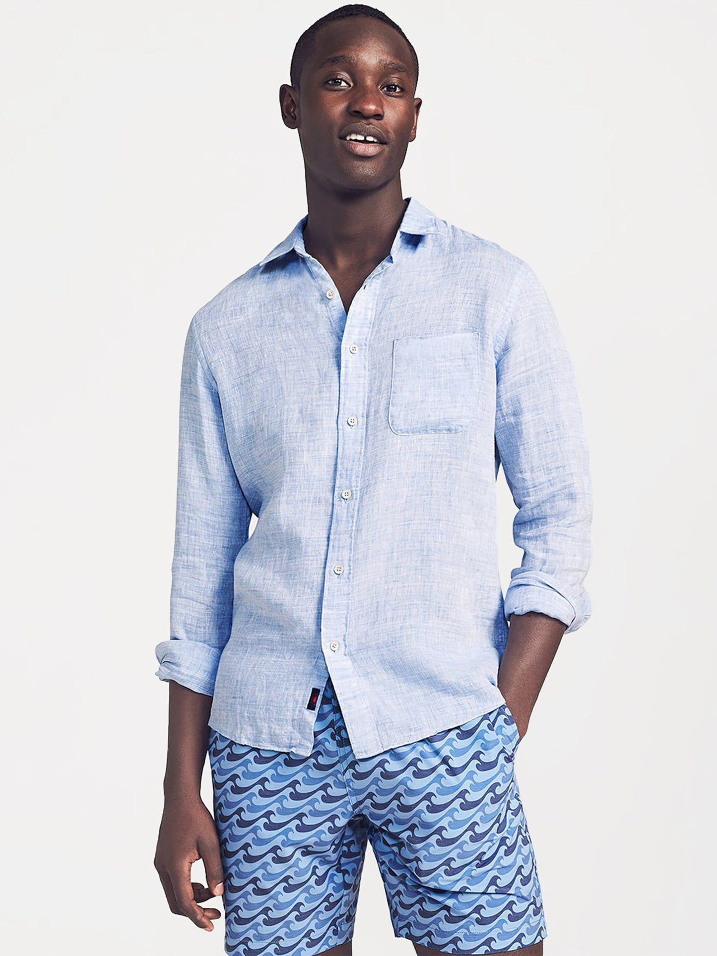 Faherty Brand Men's Linen Laguna Shirt - Saint Bernard