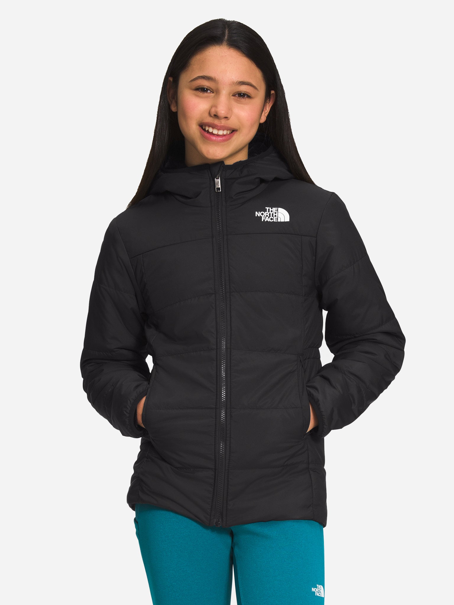 The North Face Girls' Reversible Mossbud Parka Saint