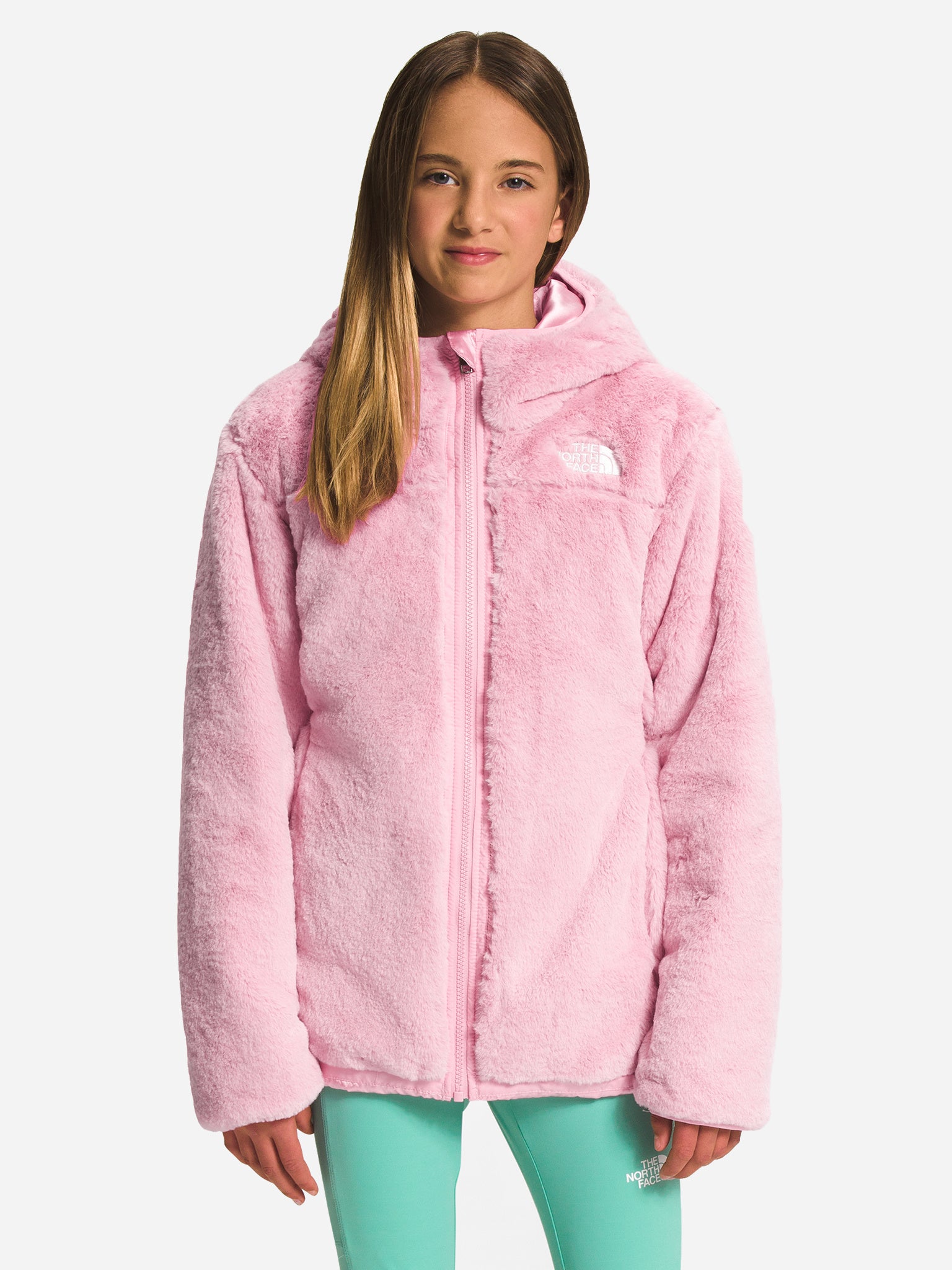Reversible Jacket Pink Fluffy North Face Jacket Reversible Mossbud