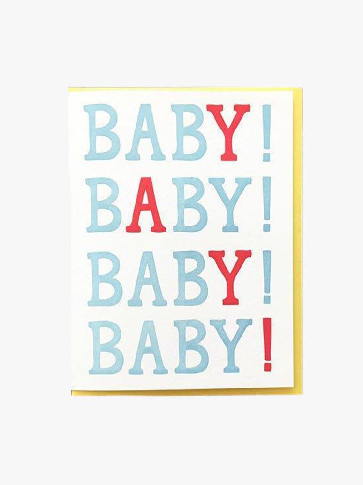 Noteworthy Yay Baby Greeting Card - Saint Bernard