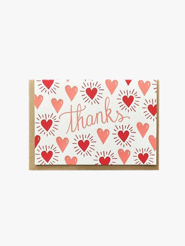 Noteworthy Hearts Thanks Greeting Card - Saint Bernard