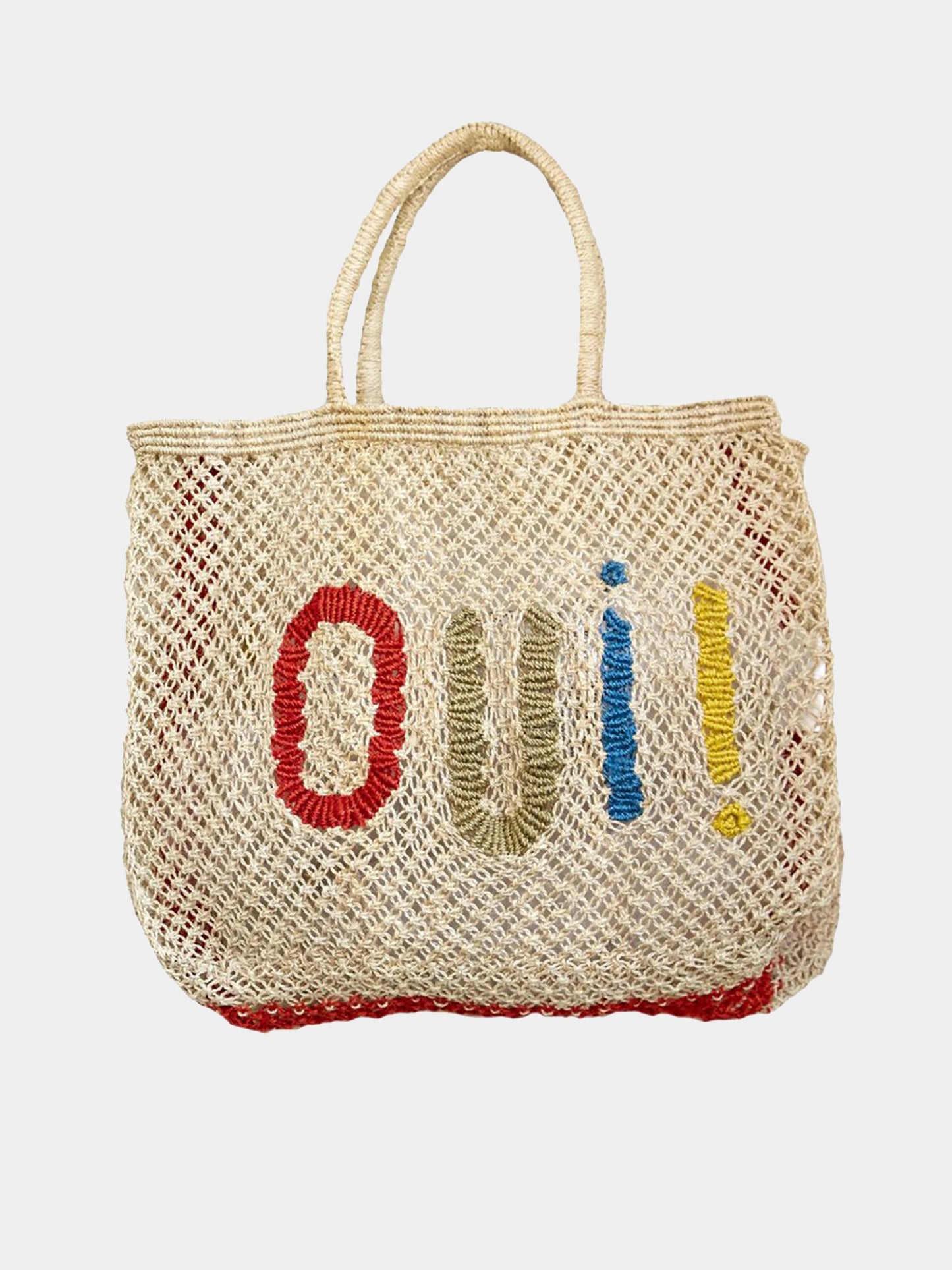 The Jacksons Oui Large Jute Tote - Saint Bernard
