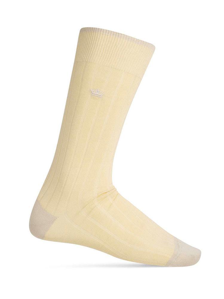 Peter Millar Crown Men's Crown Ribbed Solid Dress Sock - Saint Bernard